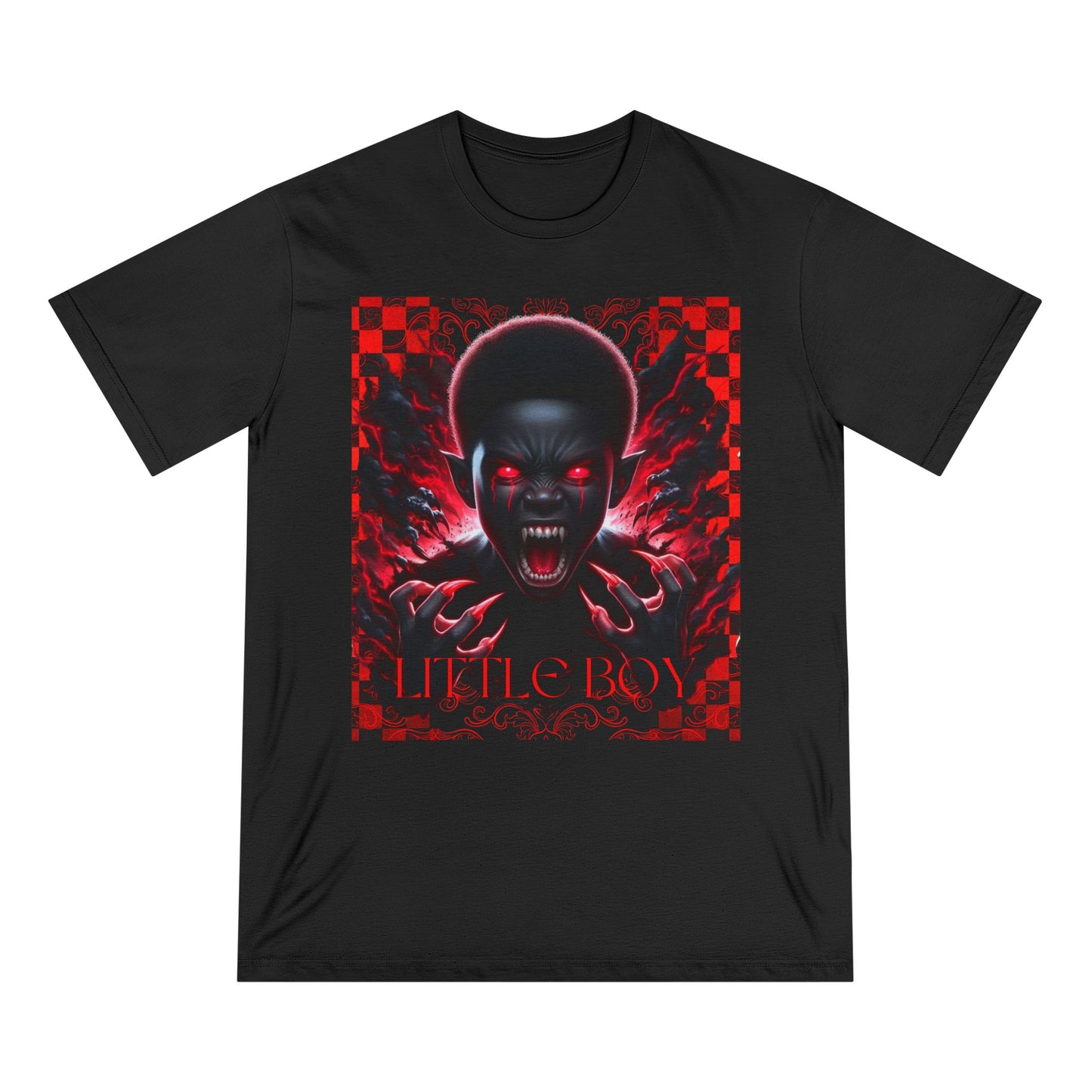 'Little Boy' & 'Noir Wolf' Graphic Organic T-Shirt - Edgy Urban Wear