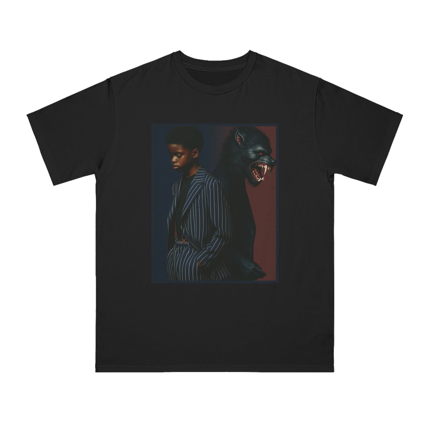 Artistic Unisex T-Shirt - Fierce 'Little Boy' and Panther Design