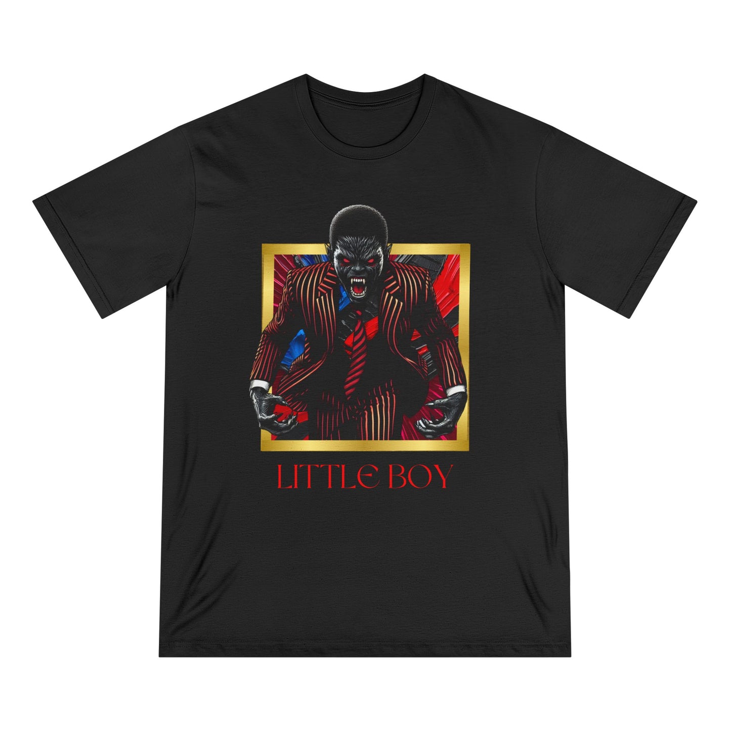 Bold Graphic Organic T-Shirt - 'Little Boy' & 'Noir Wolf' Designs for Urban Style