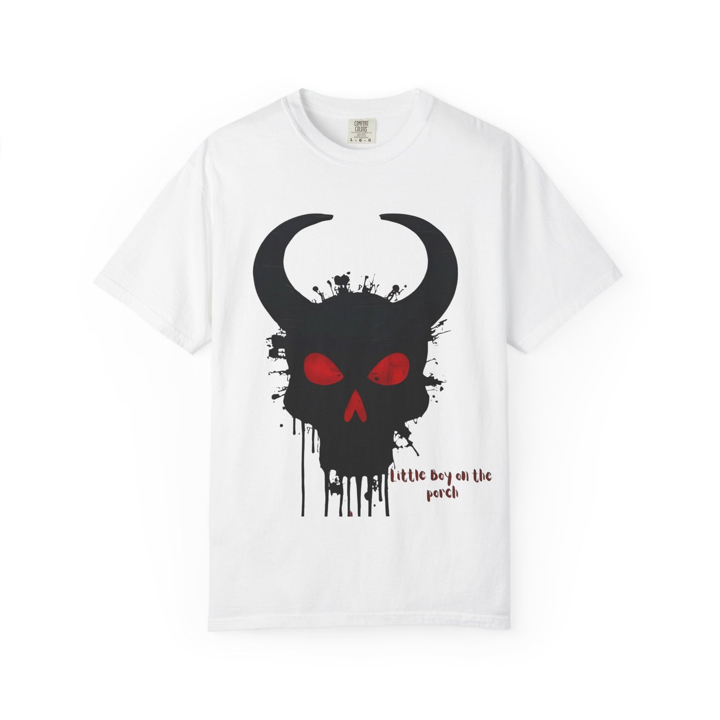 Horror Noir Wolf Unisex T-shirt - Little Boy on the Porch Zombie Kid
