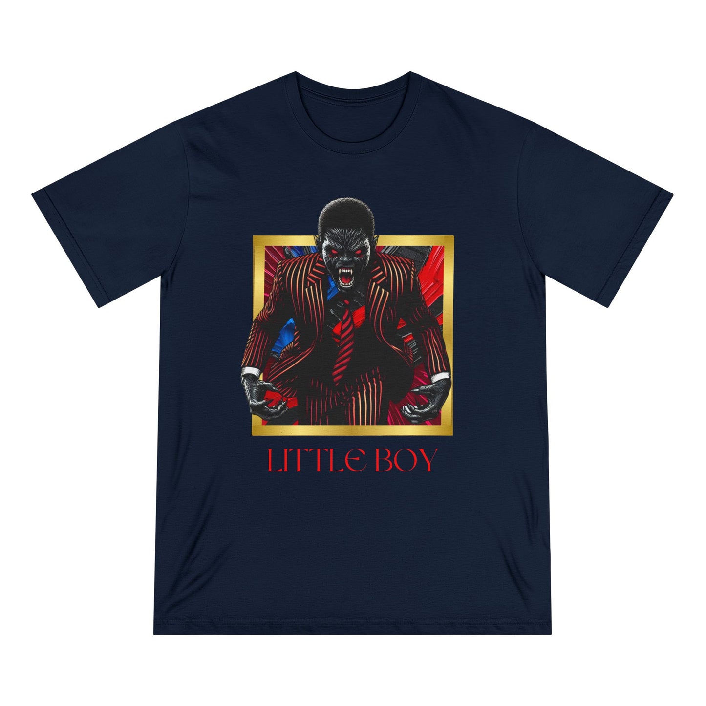 Bold Graphic Organic T-Shirt - 'Little Boy' & 'Noir Wolf' Designs for Urban Style