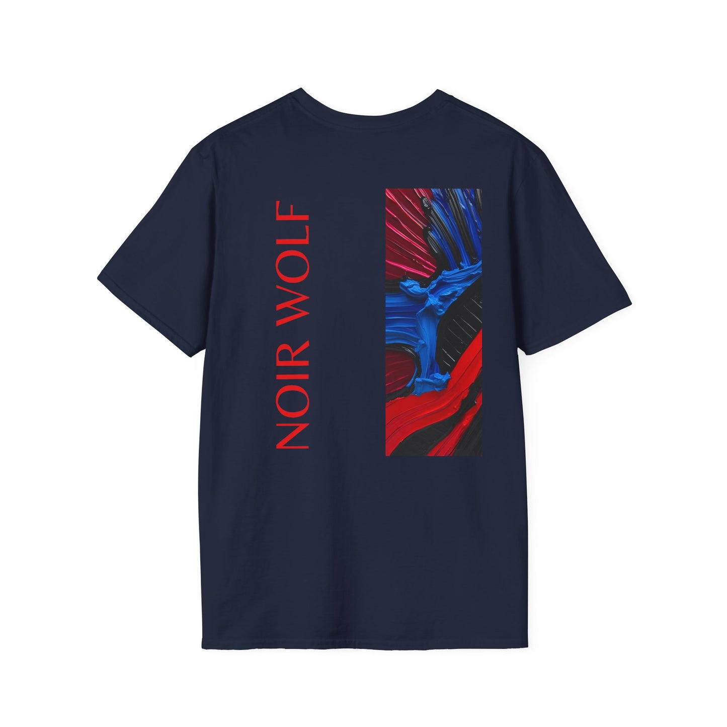Noir Wolf Unisex Softstyle T-Shirt - Artistic Graphic Tee for Bold Fashion Enthusiasts