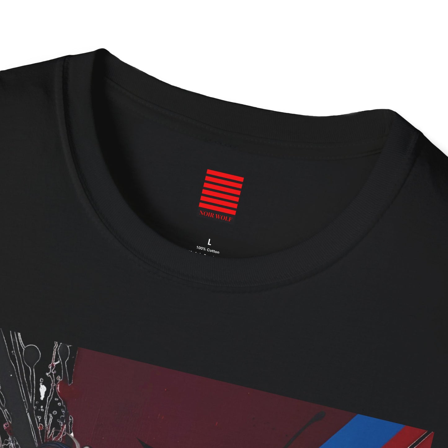 Noir Wolf Unisex Softstyle T-Shirt - Artistic Graphic Tee for Bold Fashion Enthusiasts