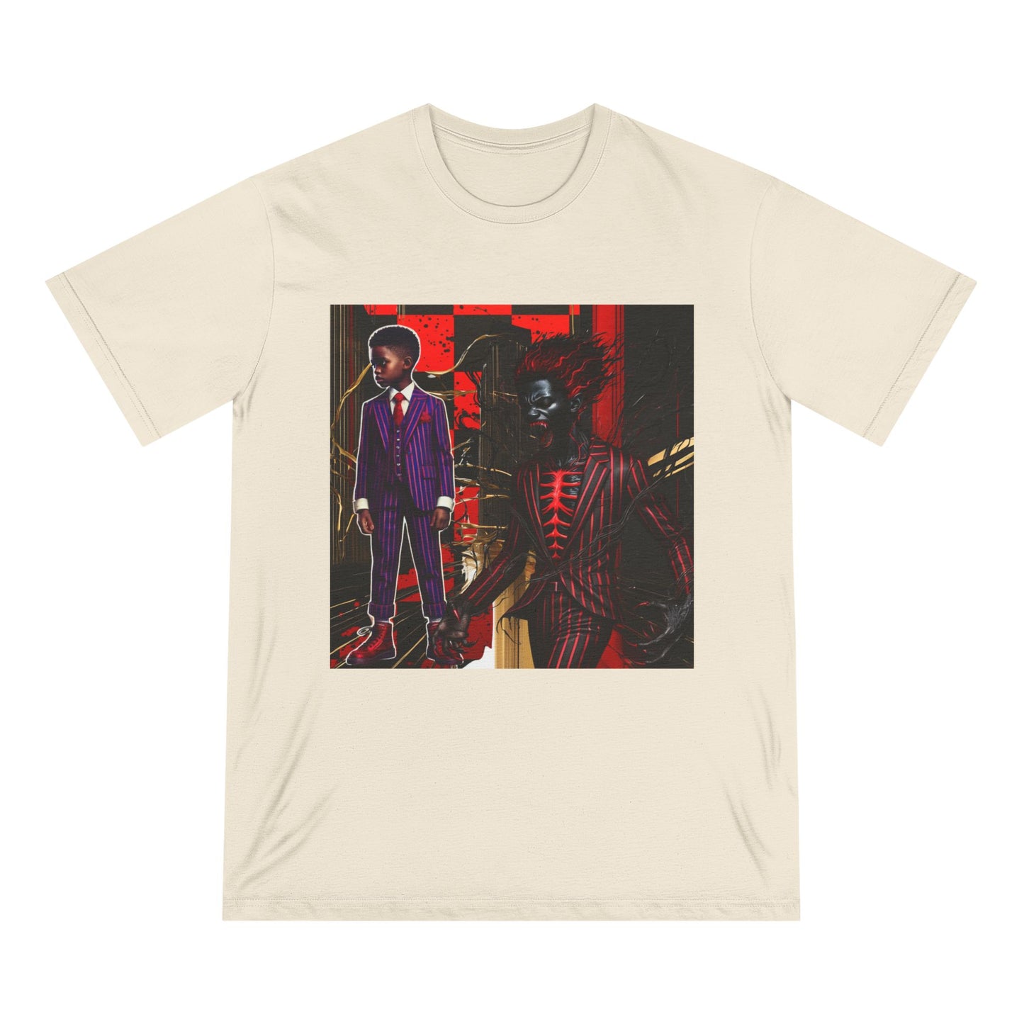 Stylish Organic T-Shirt with 'Little Boy on the Porch' Design | Perfect for Kids & Trendsetters