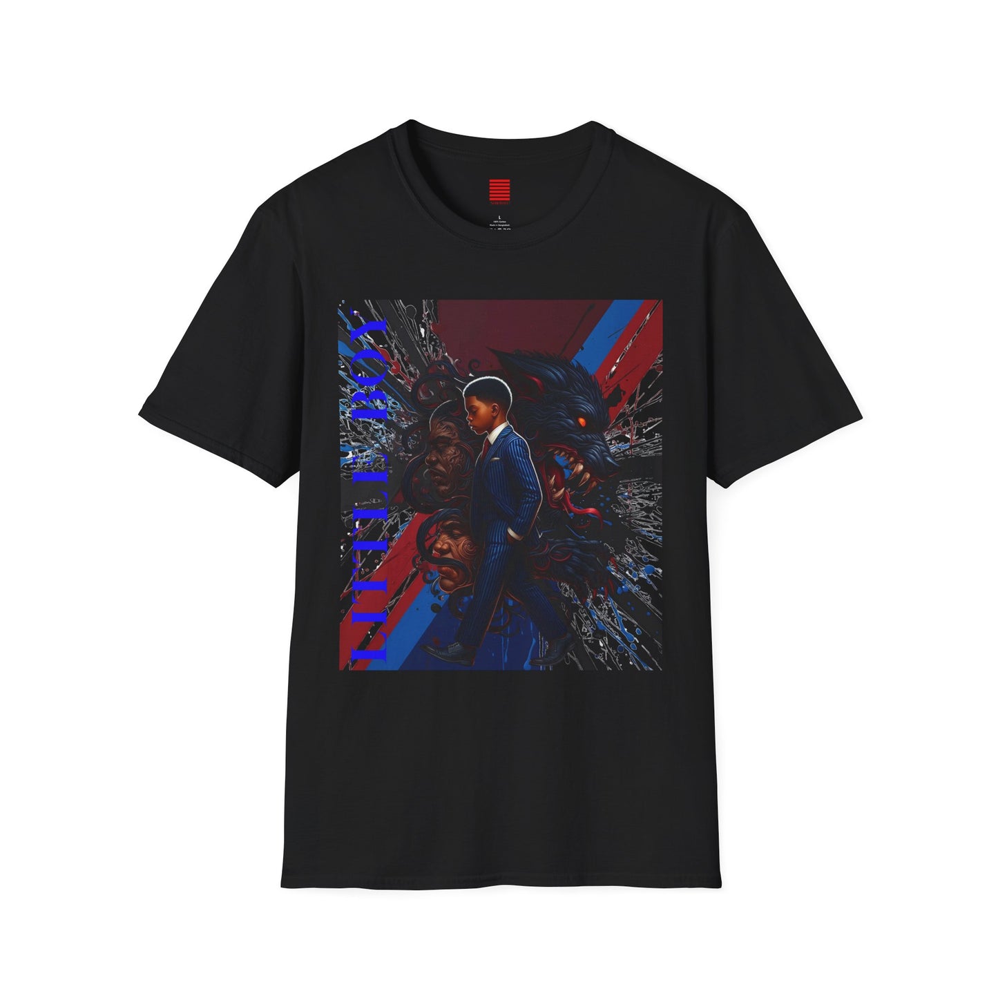 Noir Wolf Unisex Softstyle T-Shirt - Artistic Graphic Tee for Bold Fashion Enthusiasts