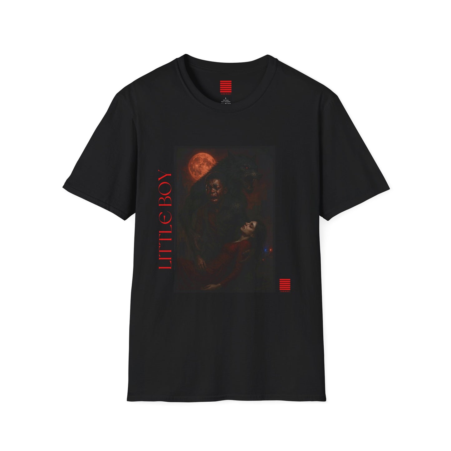 Artistic Unisex T-Shirt - 'Little Boy' & 'Noir Wolf' Design