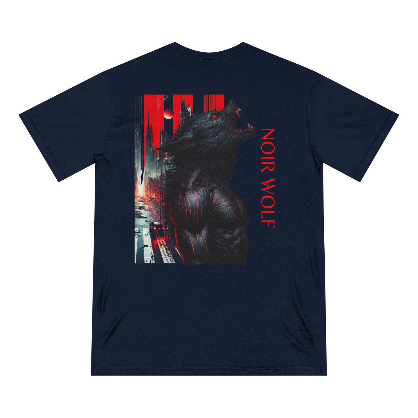 Noir Wolf Graphic Organic T-Shirt – Edgy Artwork for Bold Self-Expression
