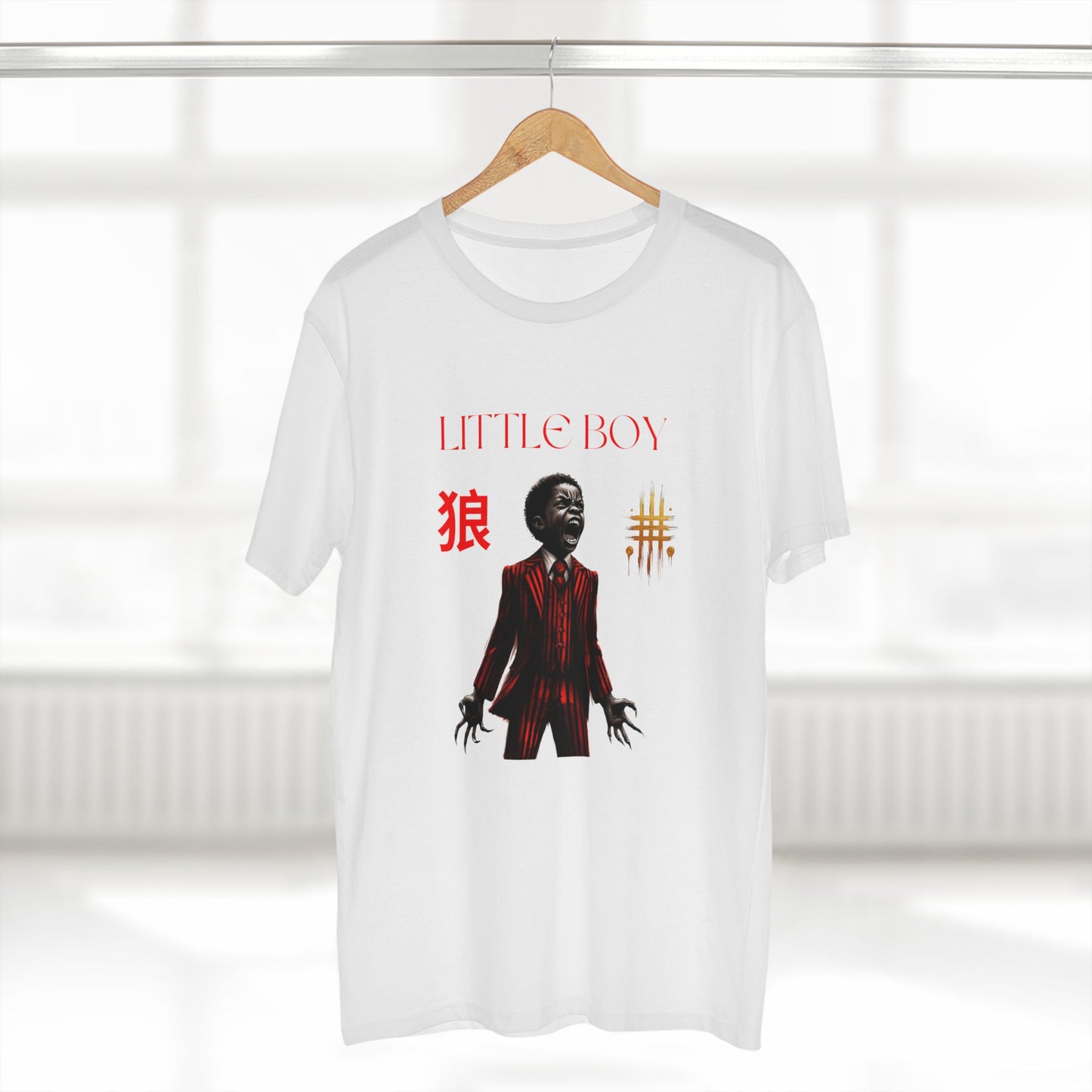 Men's Staple Tee Noir Wolf Little Boy