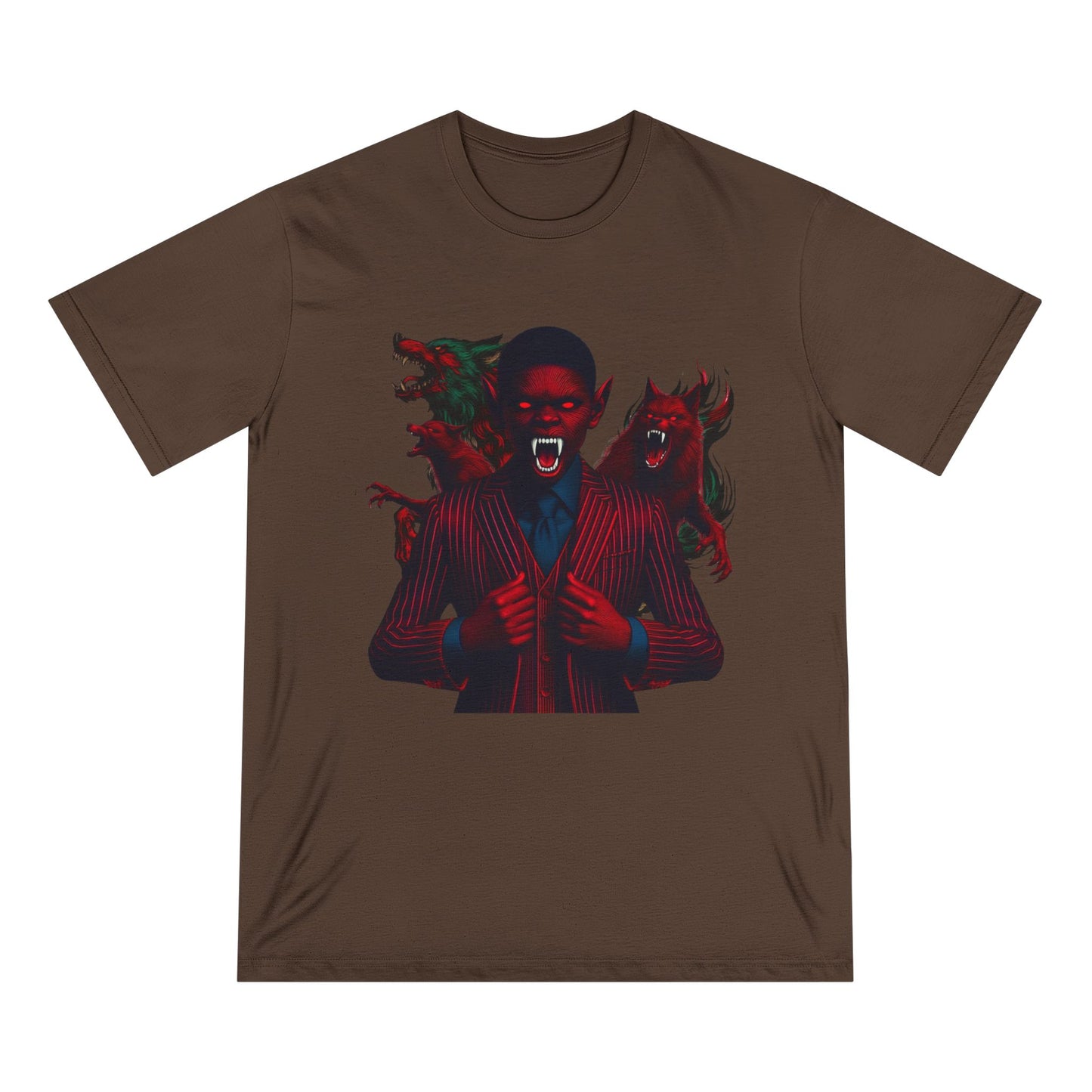 Organic Graphic T-Shirt - Little Boy on the Porch & Noir Wolf Design