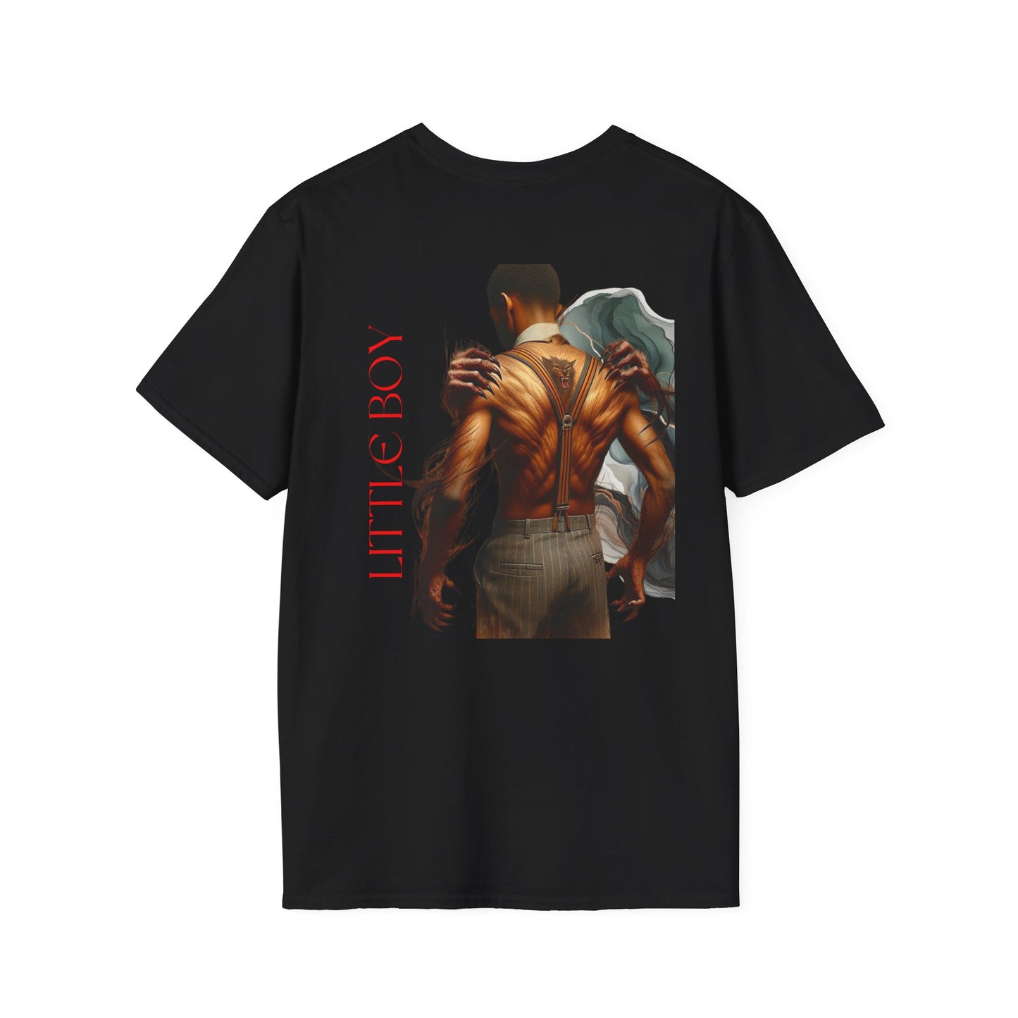 Noir Boy Unisex Softstyle T-Shirt | Artistic Graphic Tee, Casual Wear, Gift for Art Lovers, Statement T-Shirt