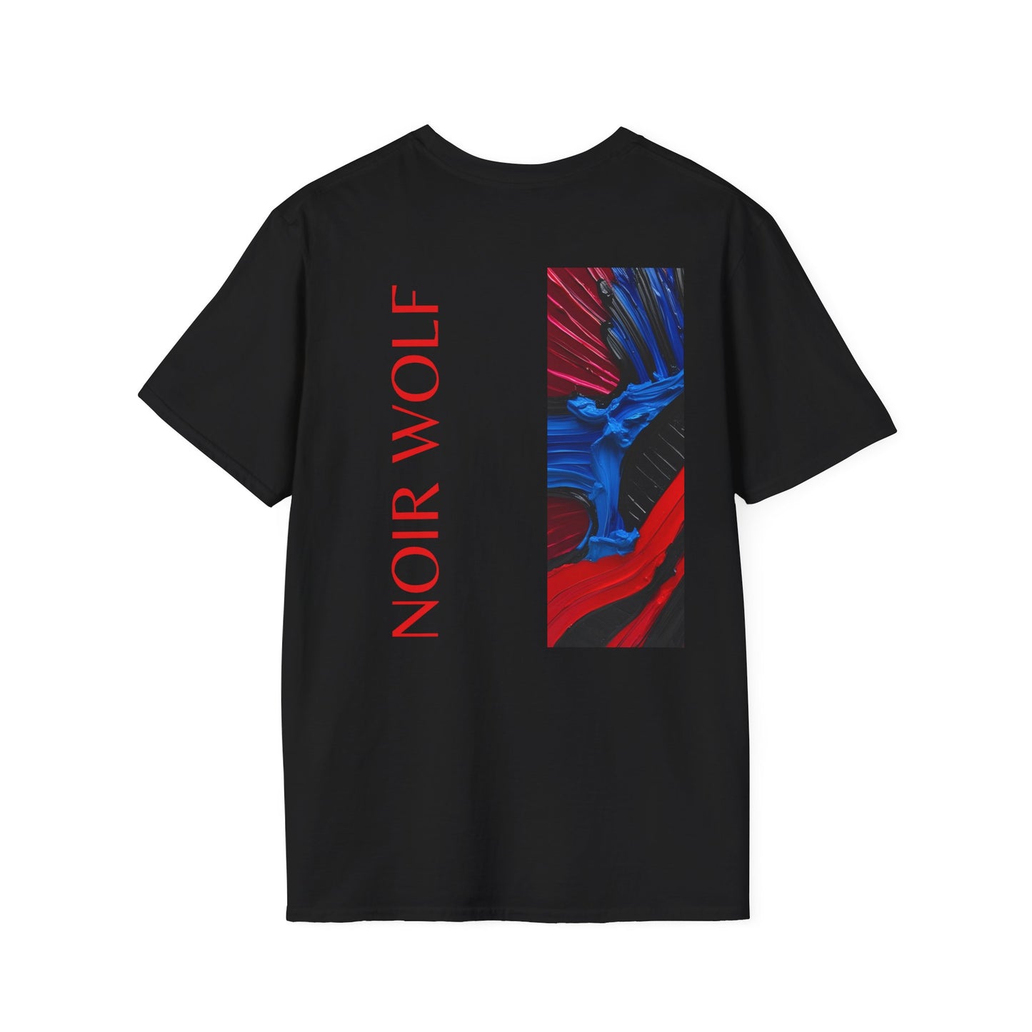 Noir Wolf Unisex Softstyle T-Shirt - Artistic Graphic Tee for Bold Fashion Enthusiasts