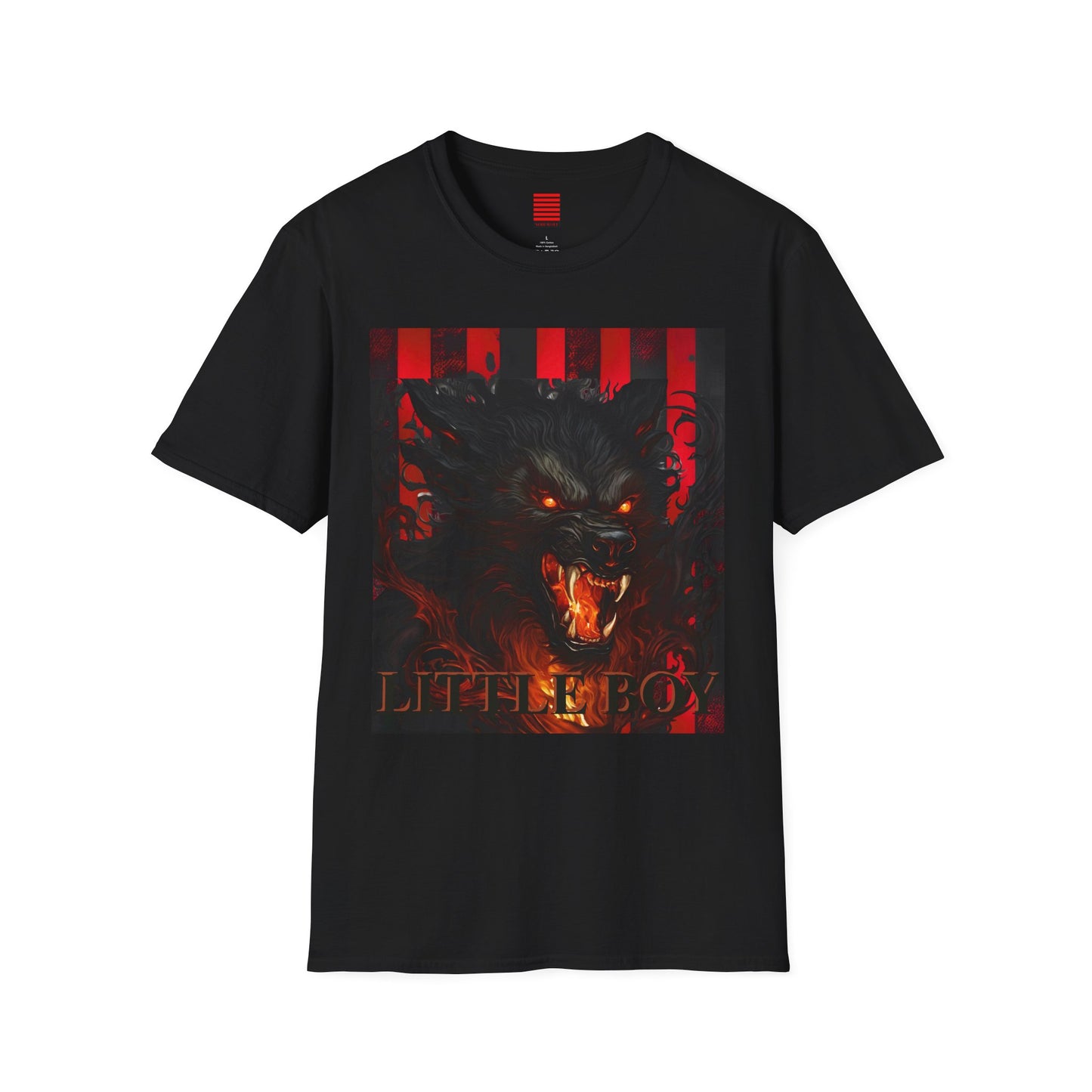 Noir Wolf Graphic T-Shirt - Unisex Softstyle Tee for Bold Fashion Lovers