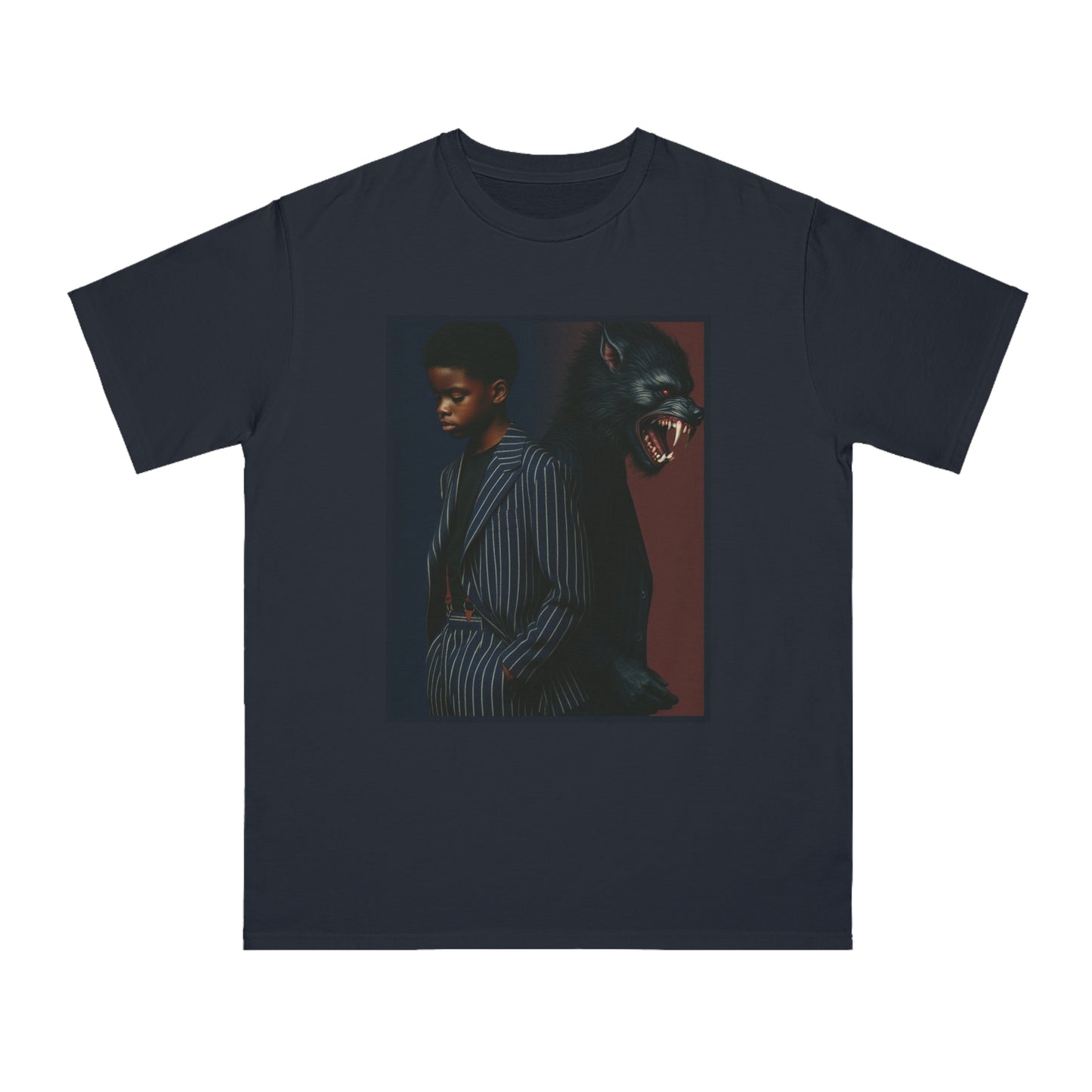 Artistic Unisex T-Shirt - Fierce 'Little Boy' and Panther Design