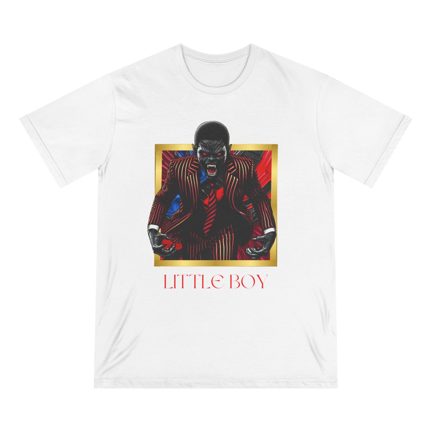 Bold Graphic Organic T-Shirt - 'Little Boy' & 'Noir Wolf' Designs for Urban Style