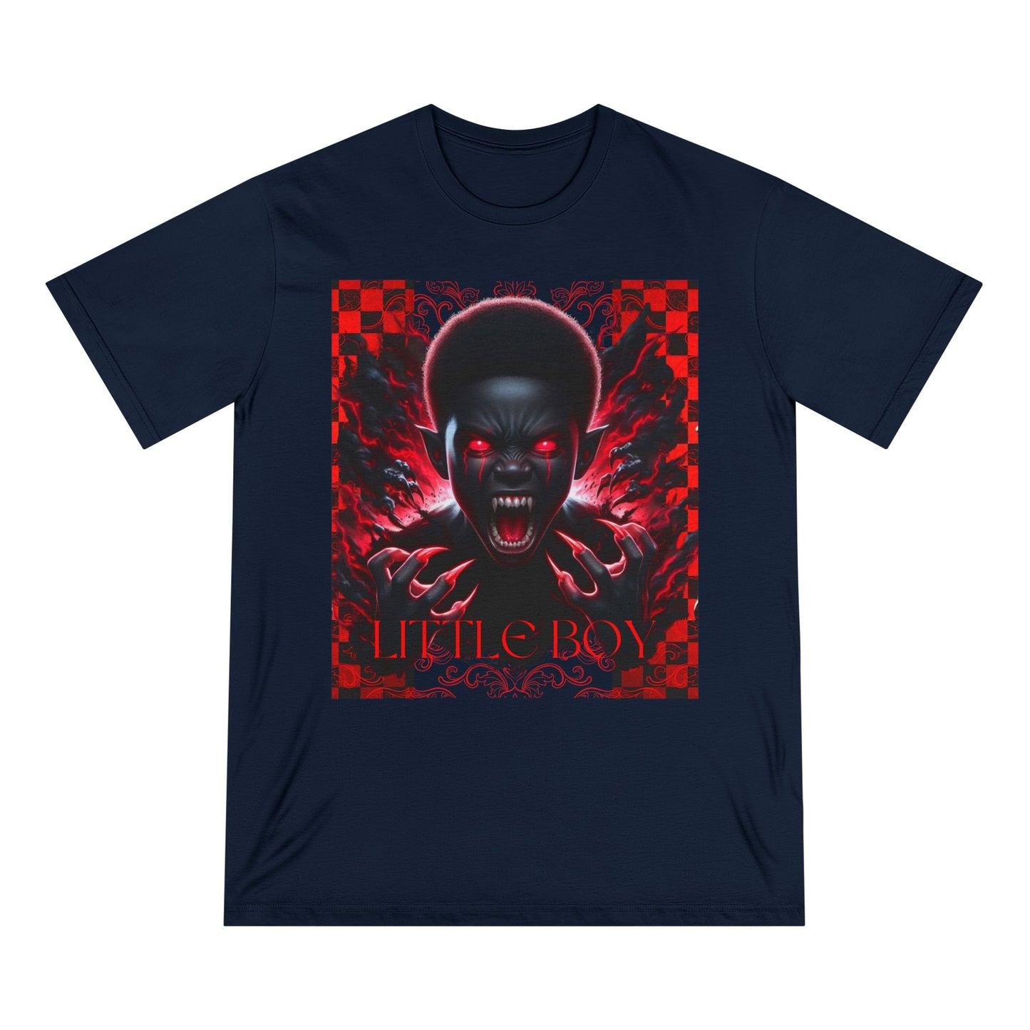 'Little Boy' & 'Noir Wolf' Graphic Organic T-Shirt - Edgy Urban Wear