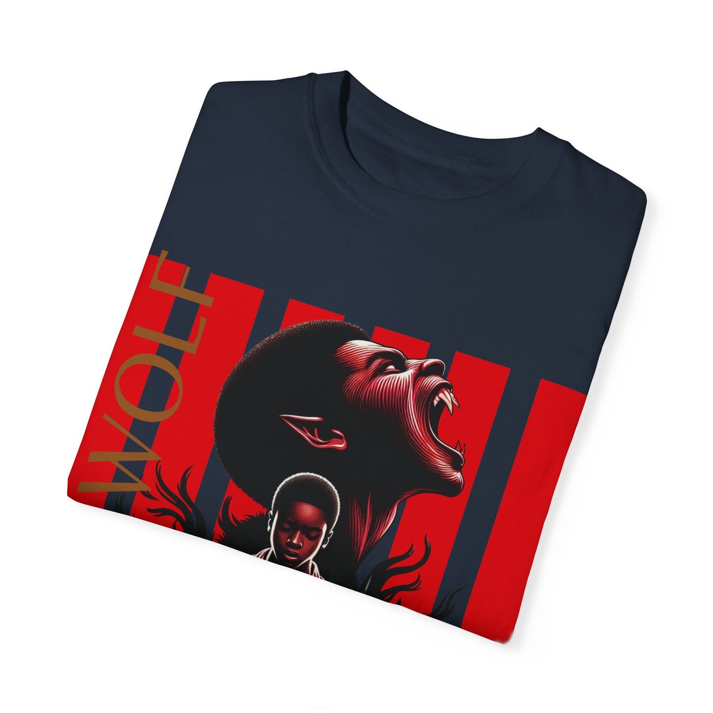Unisex Garment-Dyed T-shirt Little boy By Noir Wolf