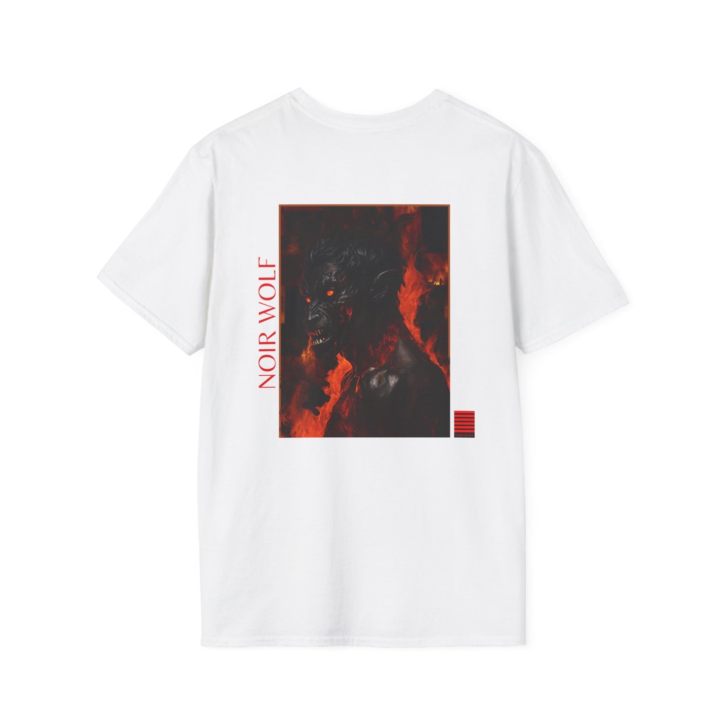 Unisex Softstyle T-Shirt - Noir Wolf Graphic Tee | Edgy Streetwear Fashion