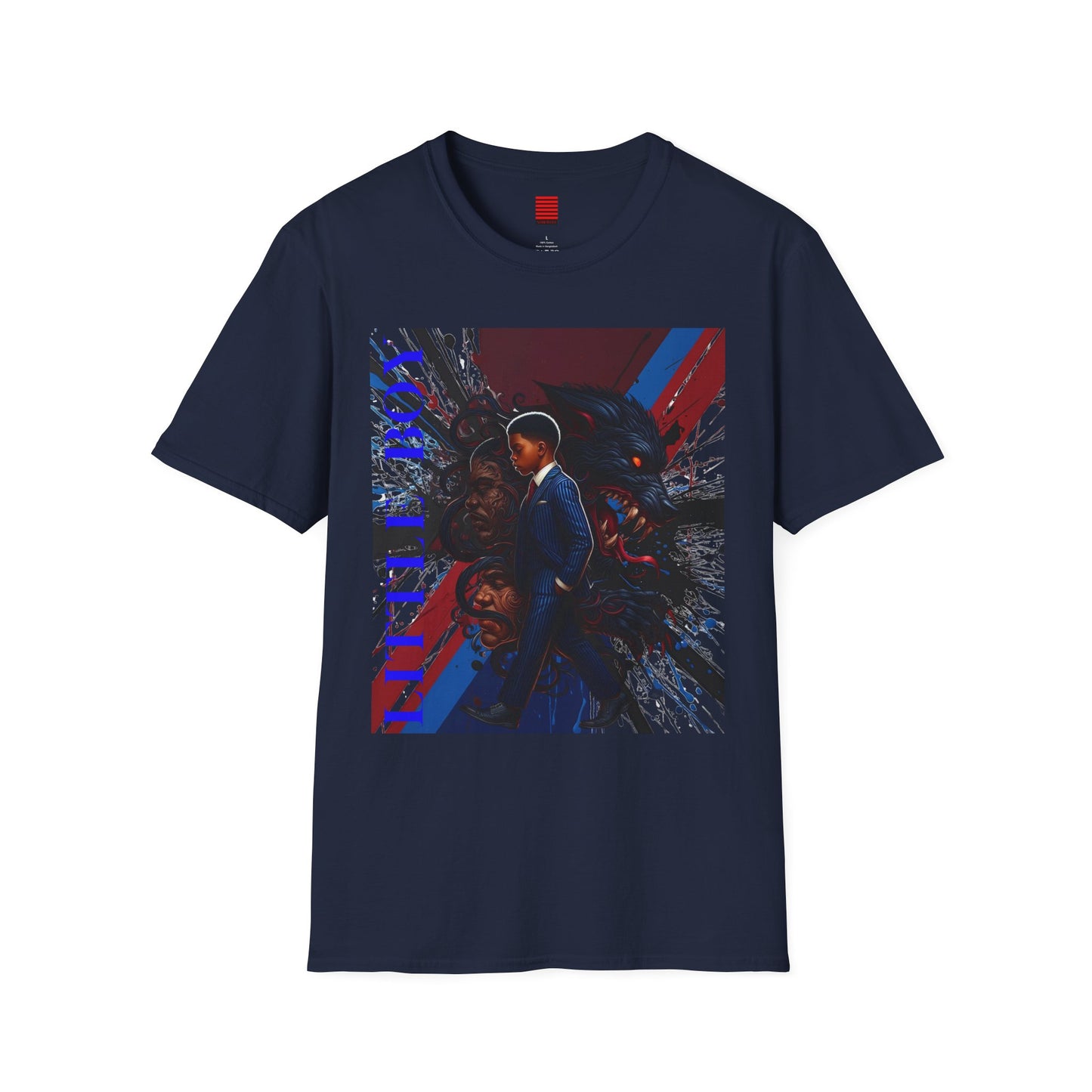 Noir Wolf Unisex Softstyle T-Shirt - Artistic Graphic Tee for Bold Fashion Enthusiasts