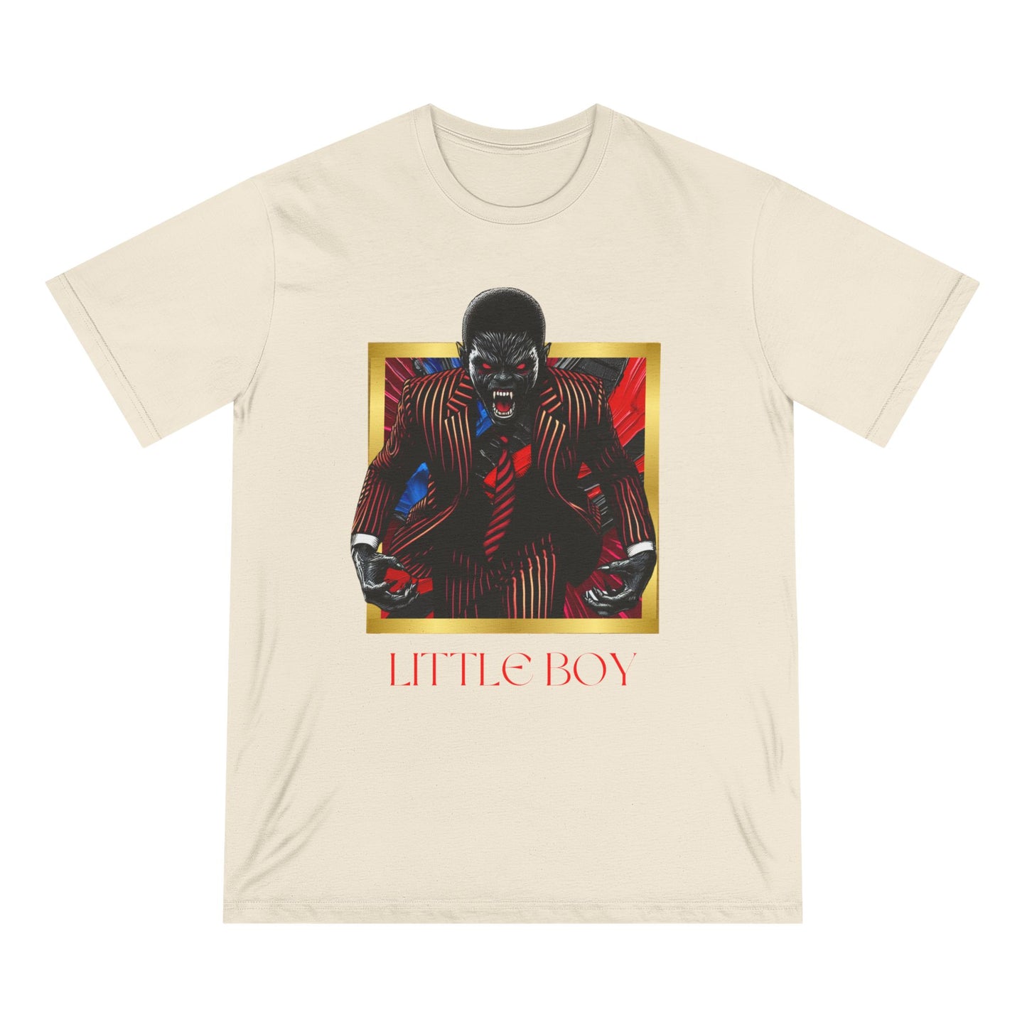 Bold Graphic Organic T-Shirt - 'Little Boy' & 'Noir Wolf' Designs for Urban Style