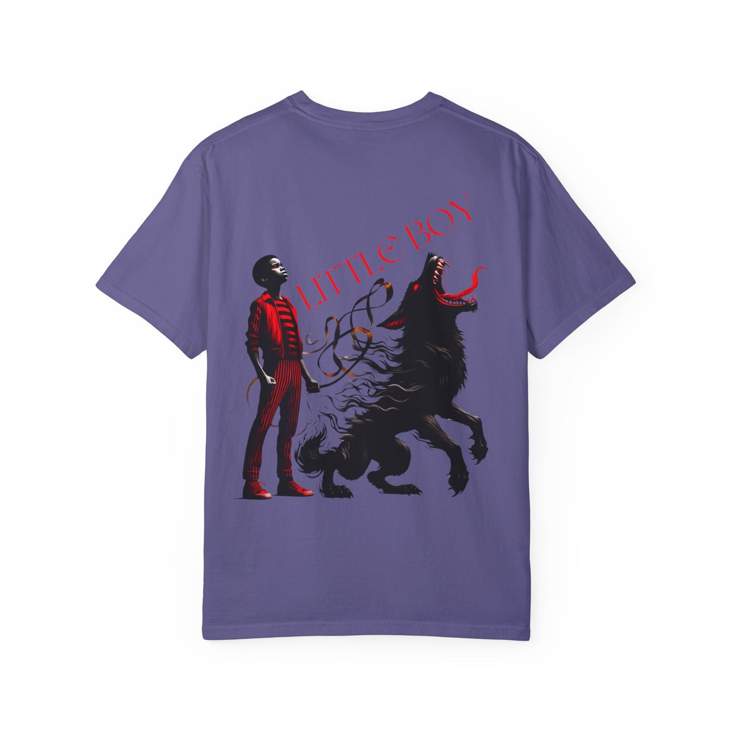 Unisex Garment-Dyed T-shirt Little boy By Noir Wolf