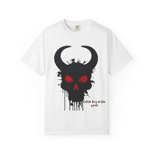 Horror Noir Wolf Unisex T-shirt - Little Boy on the Porch Zombie Kid