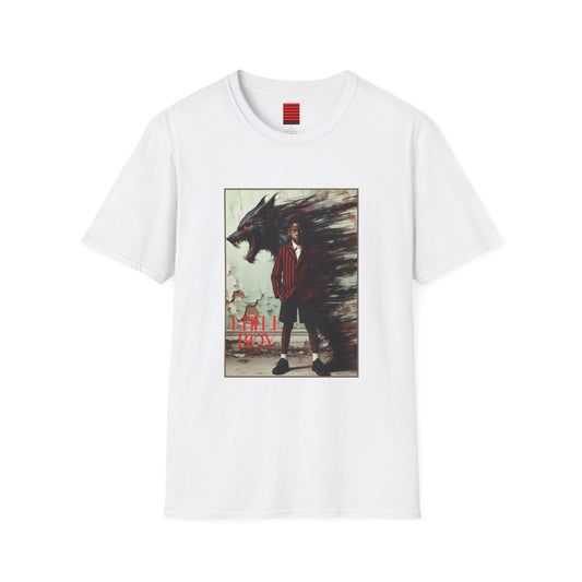 T-Shirt with NOir Wolf Little Boy Design