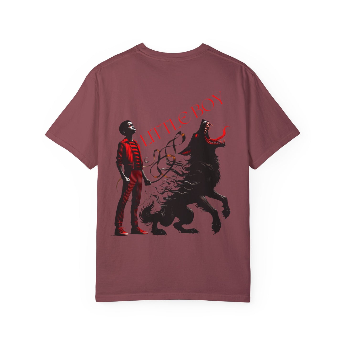 Unisex Garment-Dyed T-shirt Little boy By Noir Wolf