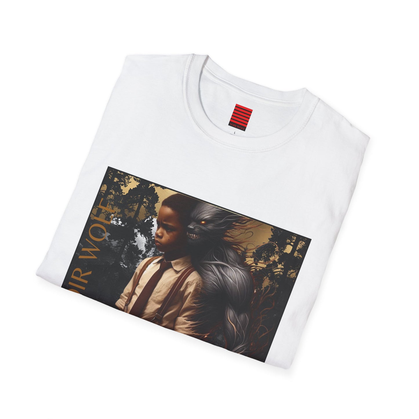 Noir Boy Unisex Softstyle T-Shirt | Artistic Graphic Tee, Casual Wear, Gift for Art Lovers, Statement T-Shirt