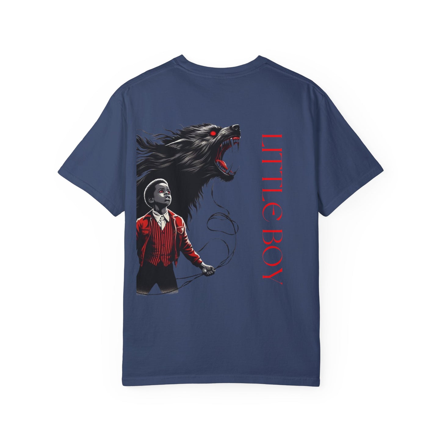 Unisex Garment-Dyed T-shirt Little boy By Noir Wolf