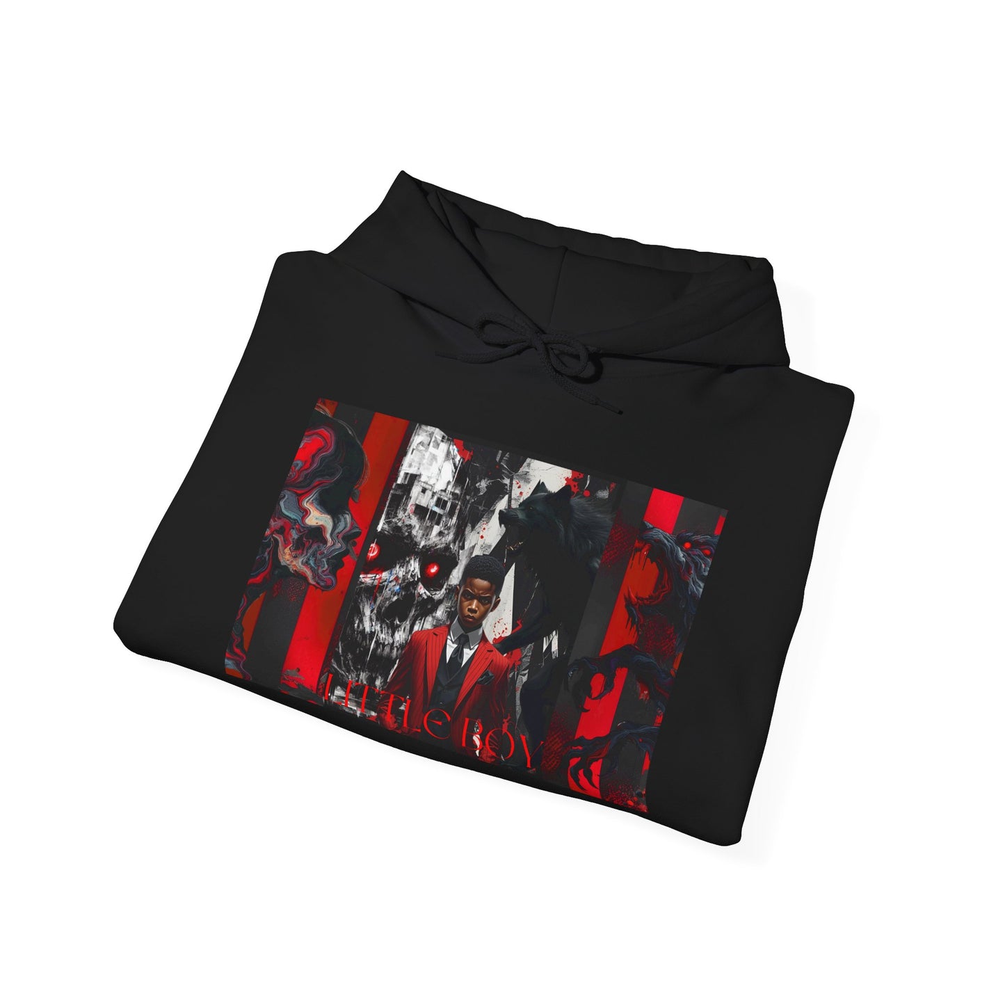 Gothic Art Hoodie, Edgy Streetwear Sweatshirt, Unisex Urban Style, Horror Aesthetic Apparel, Perfect for Gift Giving