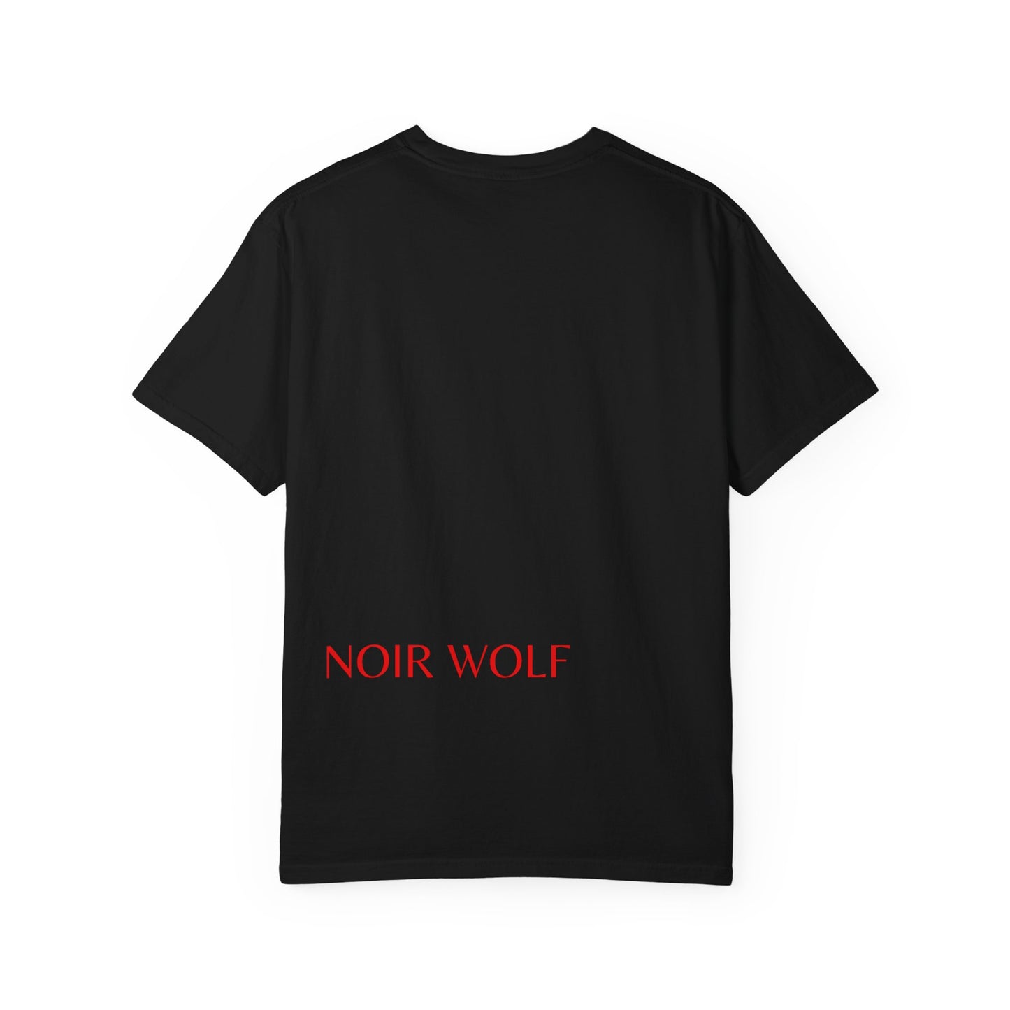 Gothic Noir Wolf T‑Shirt — "Abrian Mortis" Dark Red Graphic Tee