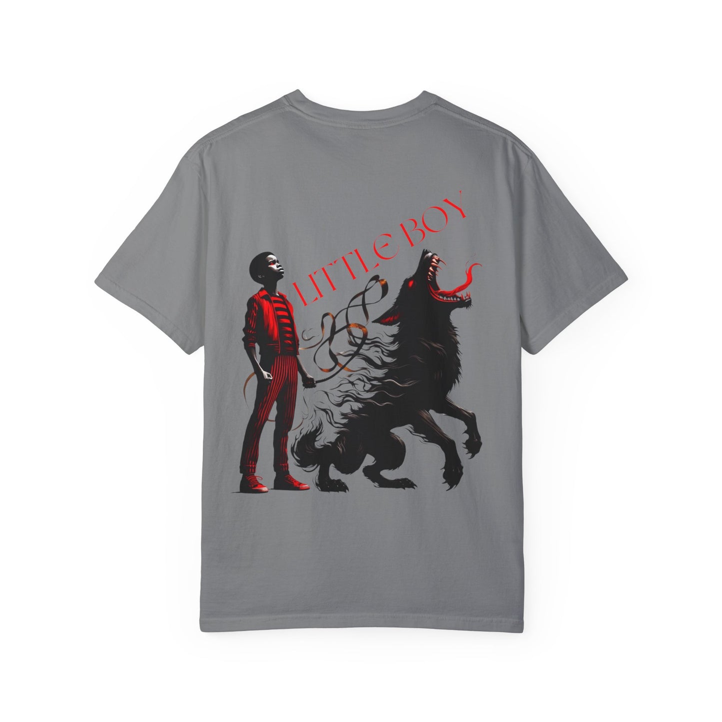 Unisex Garment-Dyed T-shirt Little boy By Noir Wolf