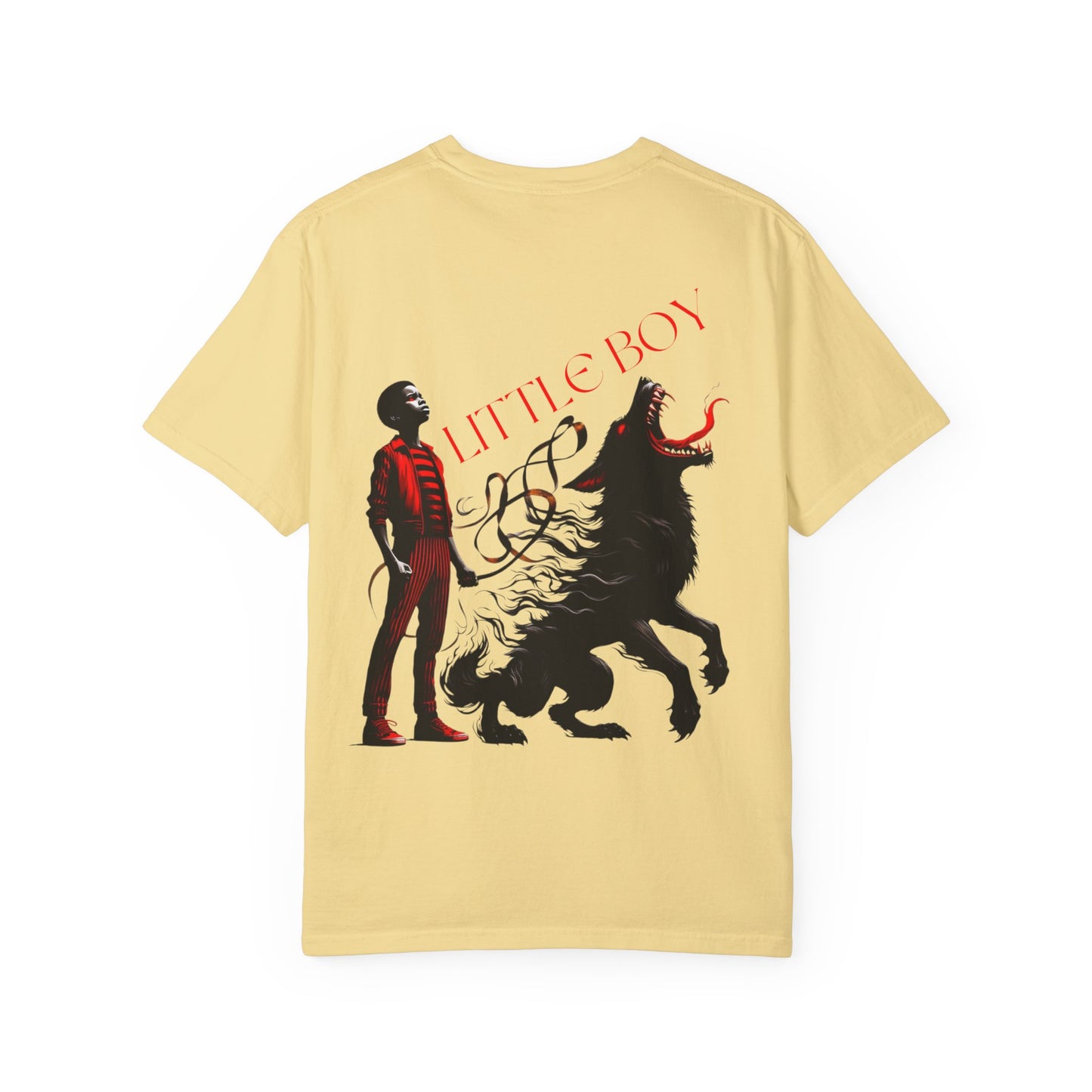 Unisex Garment-Dyed T-shirt Little boy By Noir Wolf