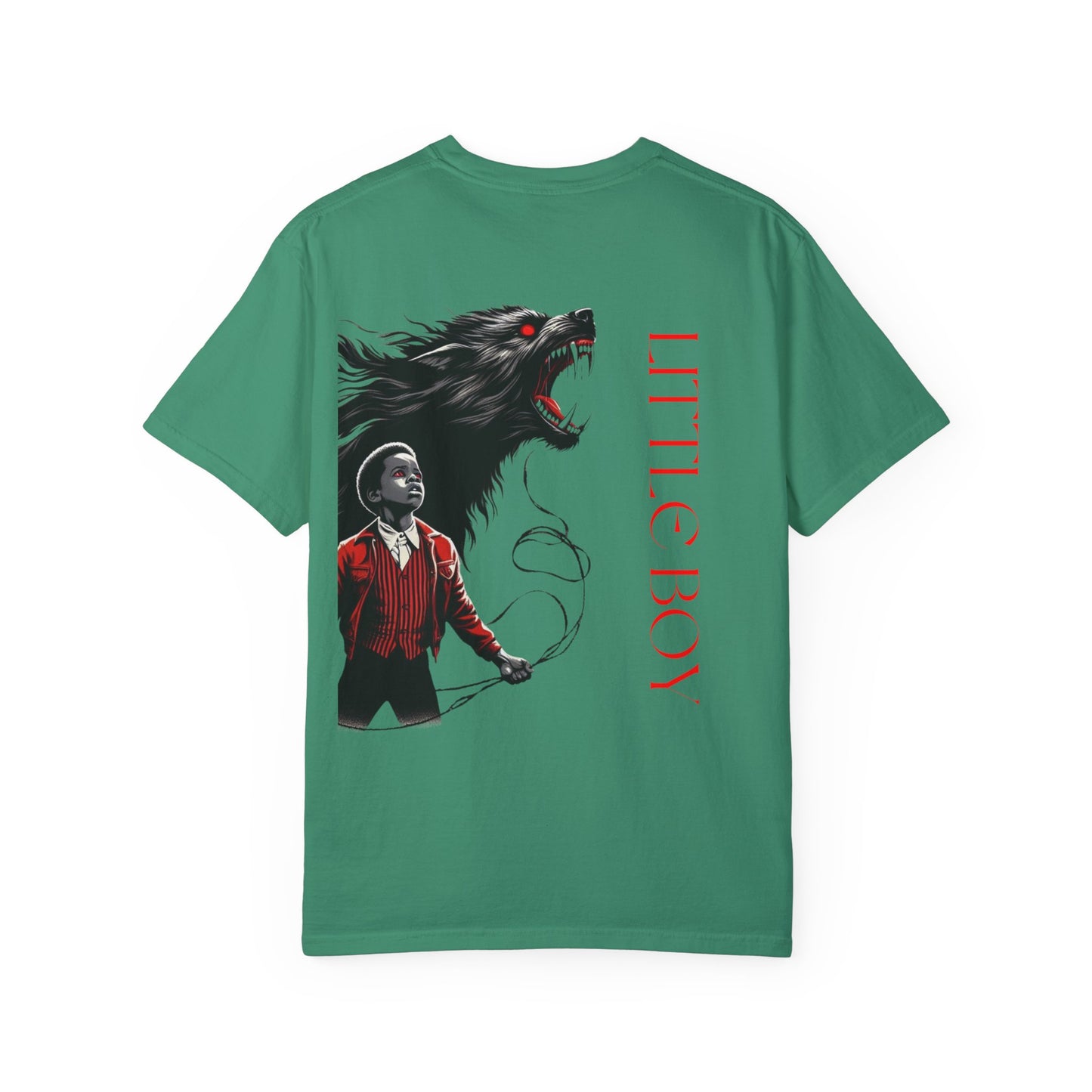 Unisex Garment-Dyed T-shirt Little boy By Noir Wolf