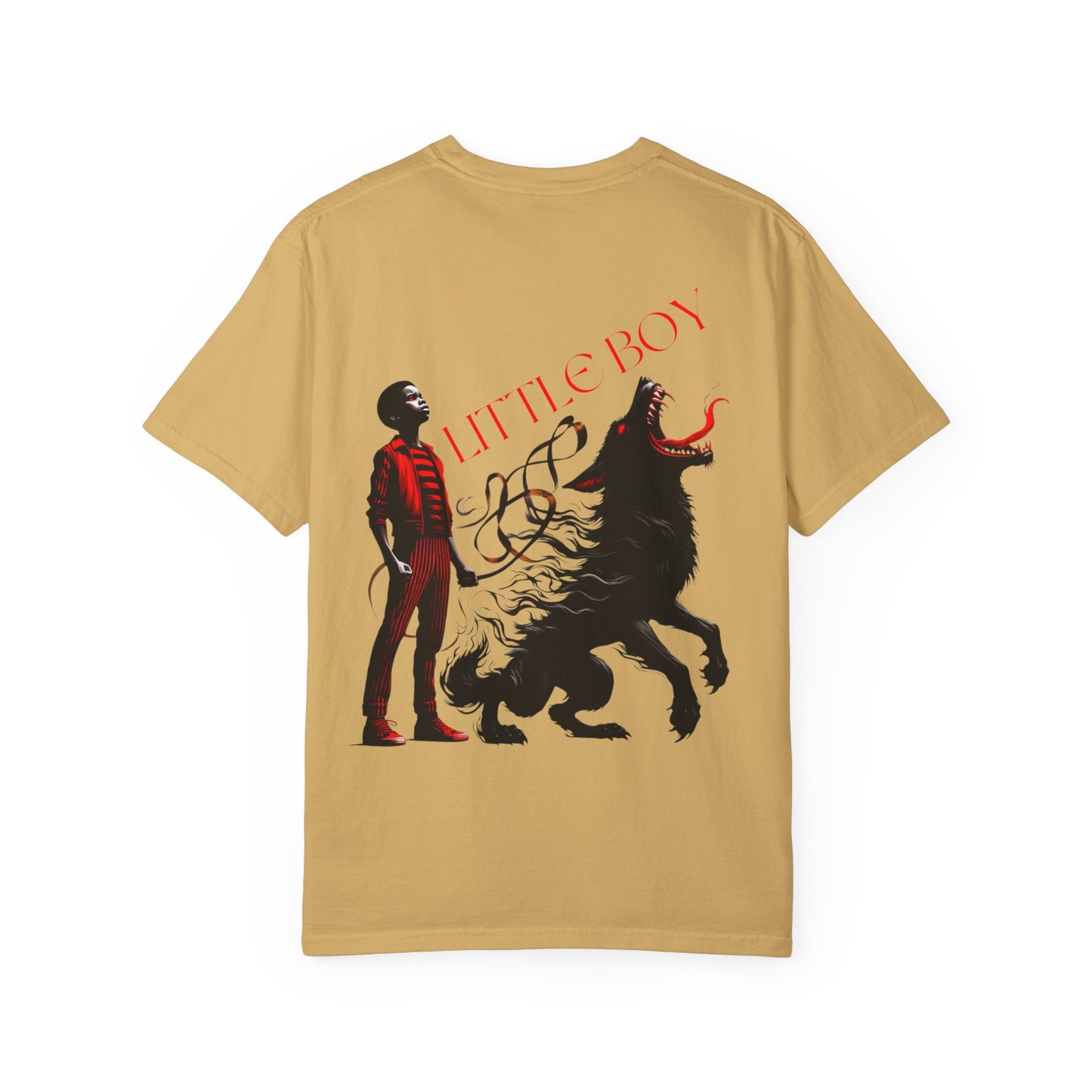 Unisex Garment-Dyed T-shirt Little boy By Noir Wolf