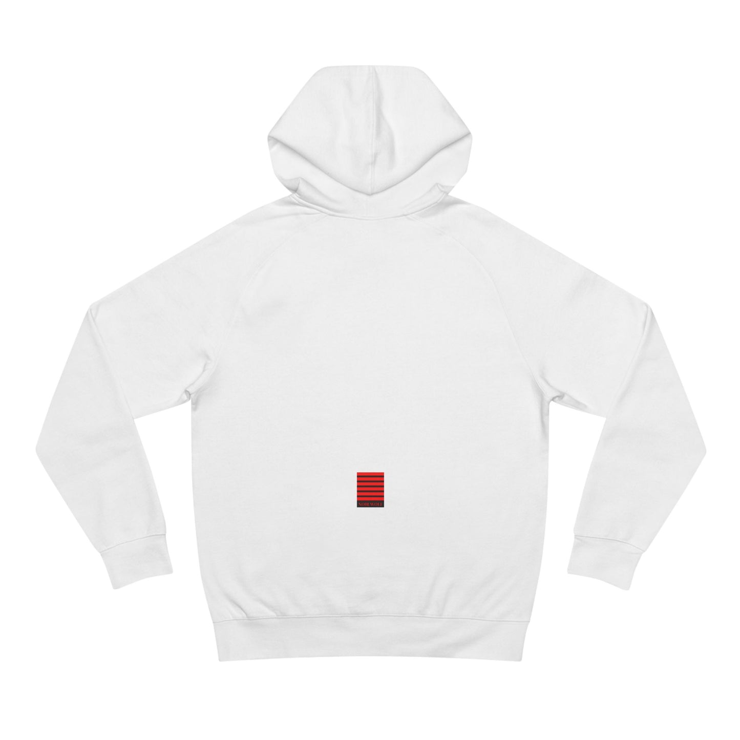 Noir Wolf Hoodie - Red Smoky Wolf Silhouette Graphic