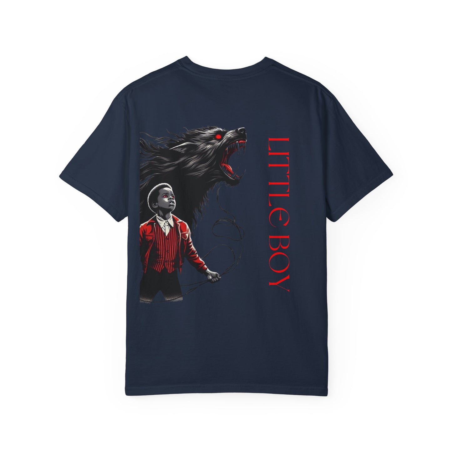 Unisex Garment-Dyed T-shirt Little boy By Noir Wolf