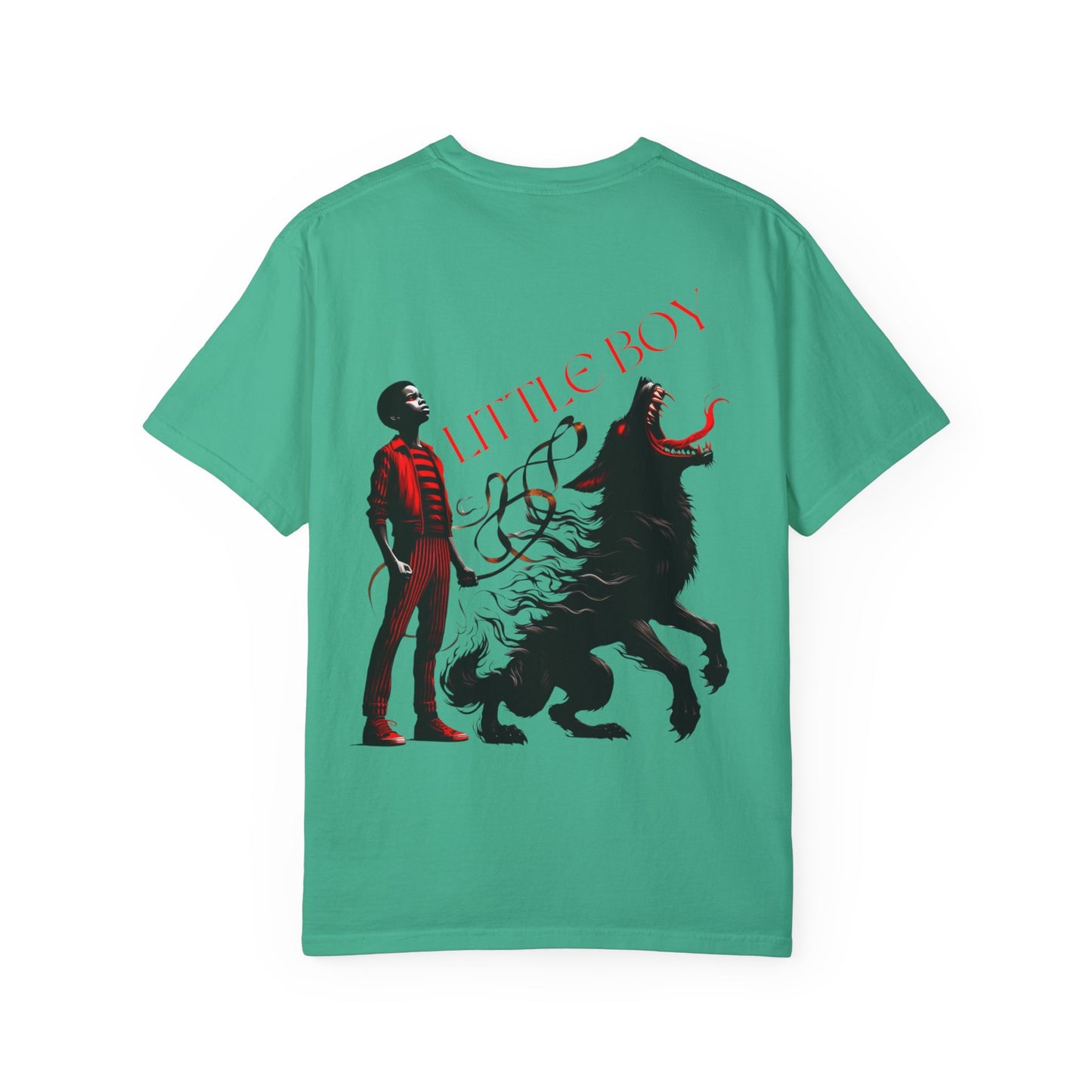 Unisex Garment-Dyed T-shirt Little boy By Noir Wolf