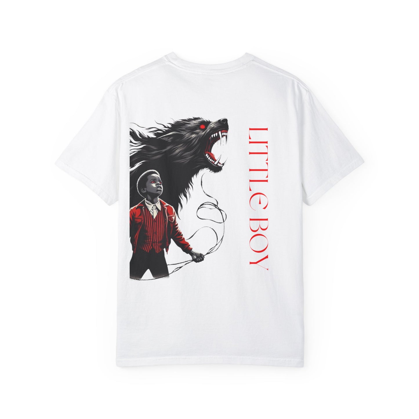 Unisex Garment-Dyed T-shirt Little boy By Noir Wolf