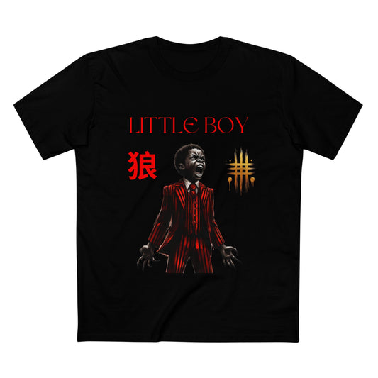 Men's Staple Tee Noir Wolf Little Boy