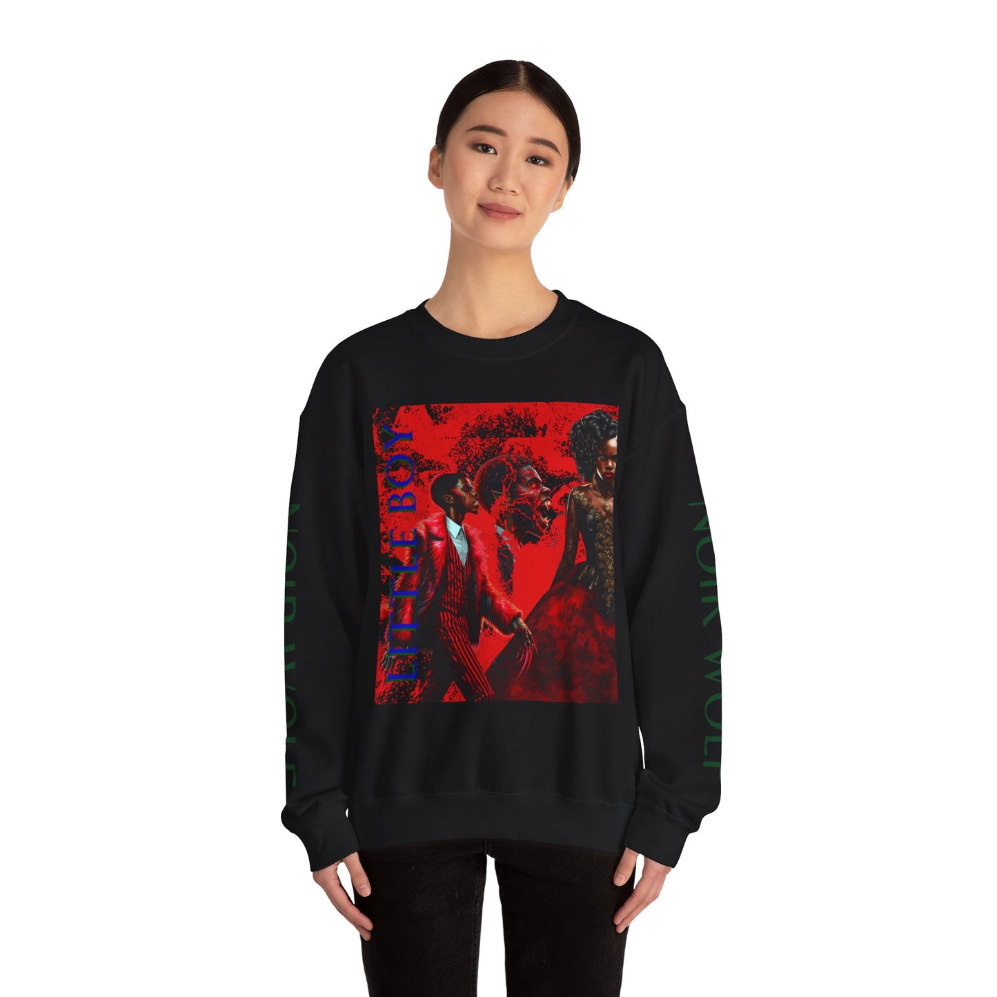 Unisex Heavy Blend™ Crewneck Sweatshirt LITTLE BOY BY NOIR WOLF