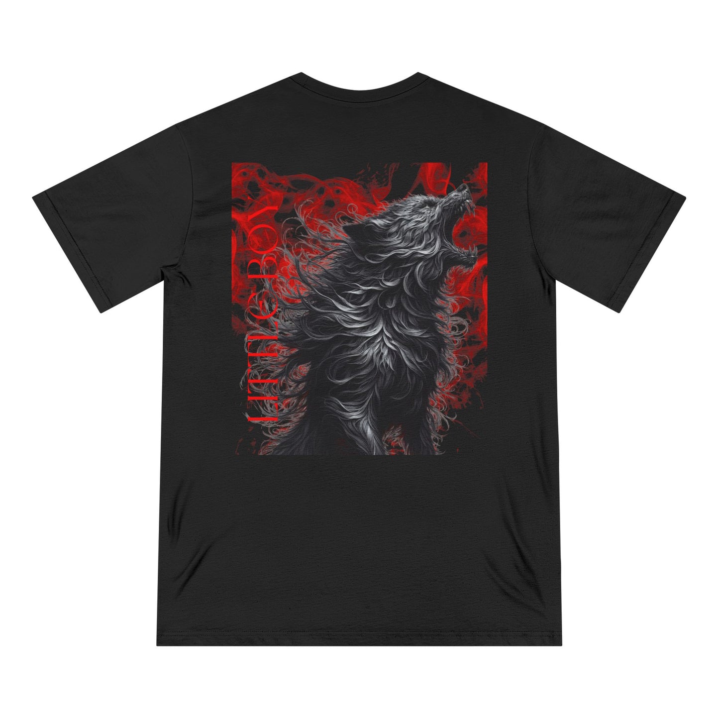 Organic Staple T-shirt NOIR WOLF LITTLE BOY