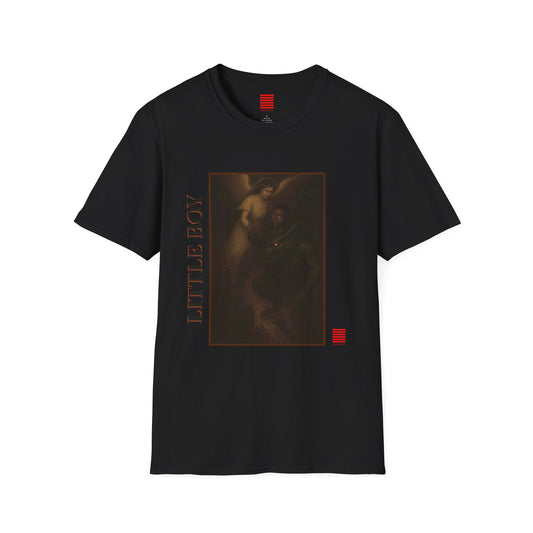 Unisex Softstyle T-Shirt - Little Boy & Noir Wolf Graphic Tee