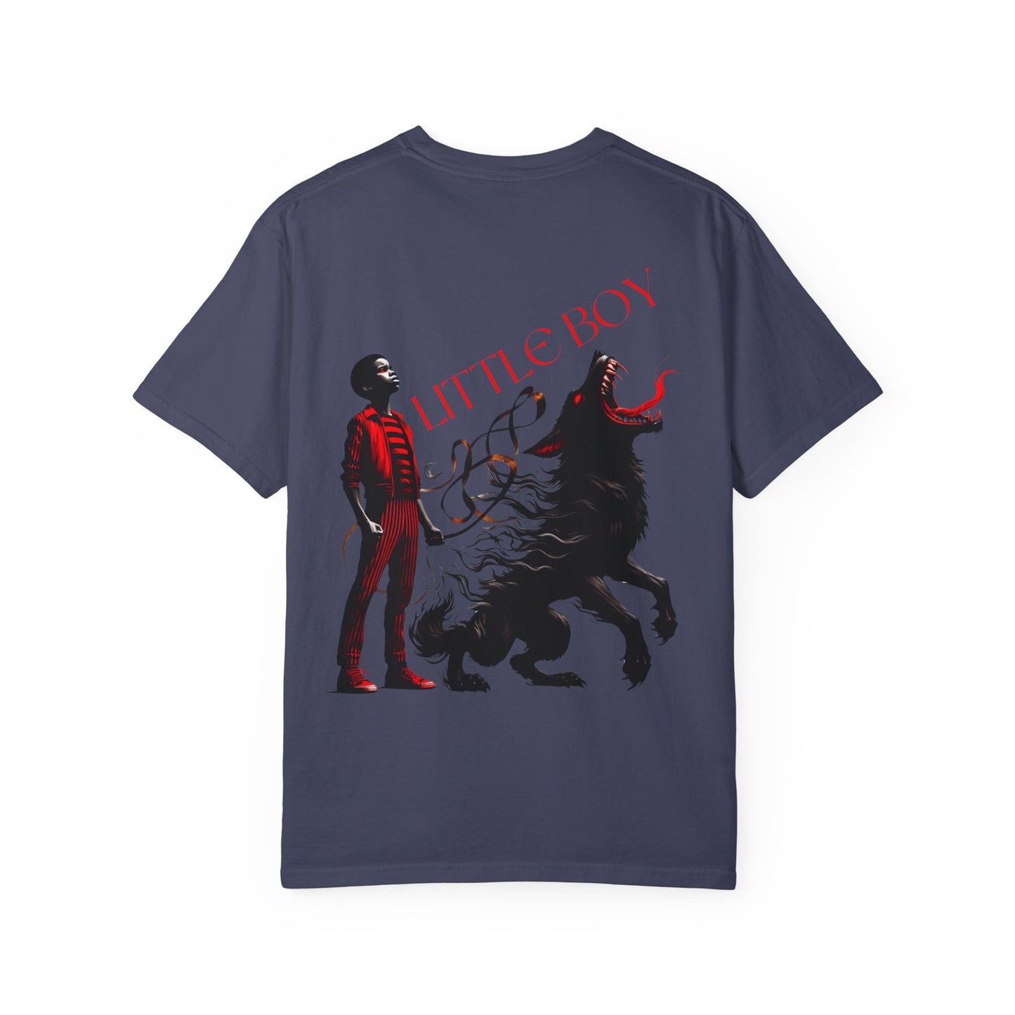 Unisex Garment-Dyed T-shirt Little boy By Noir Wolf