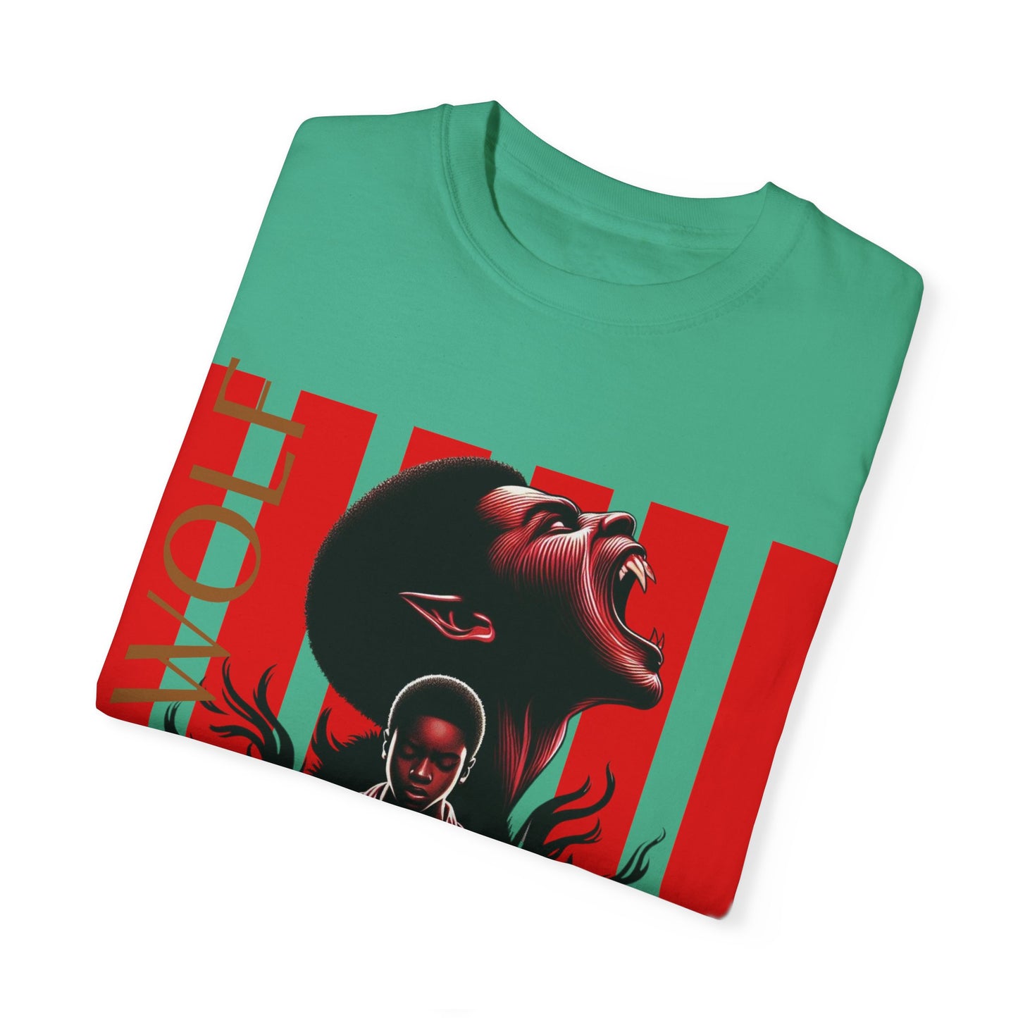 Unisex Garment-Dyed T-shirt Little boy By Noir Wolf