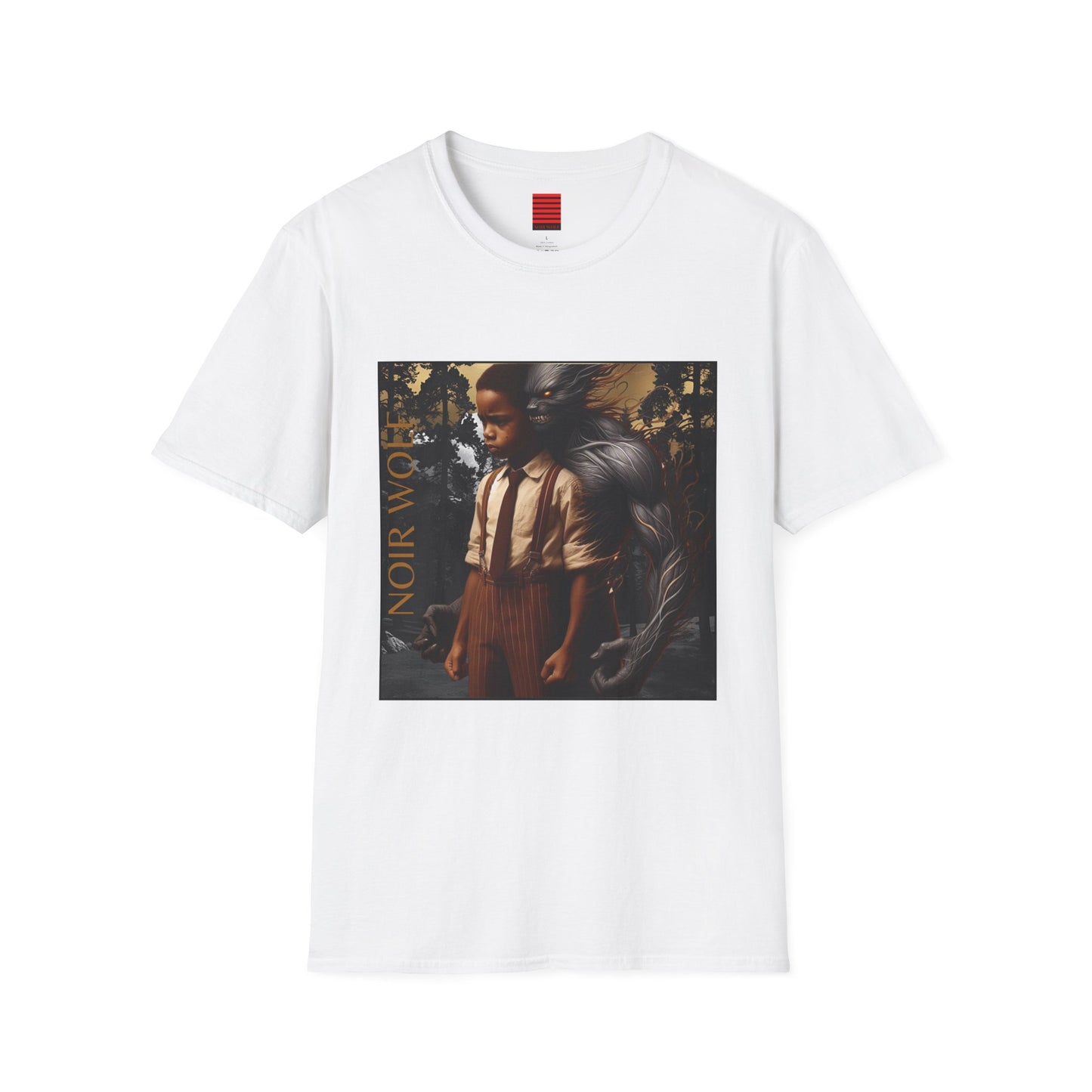 Noir Boy Unisex Softstyle T-Shirt | Artistic Graphic Tee, Casual Wear, Gift for Art Lovers, Statement T-Shirt