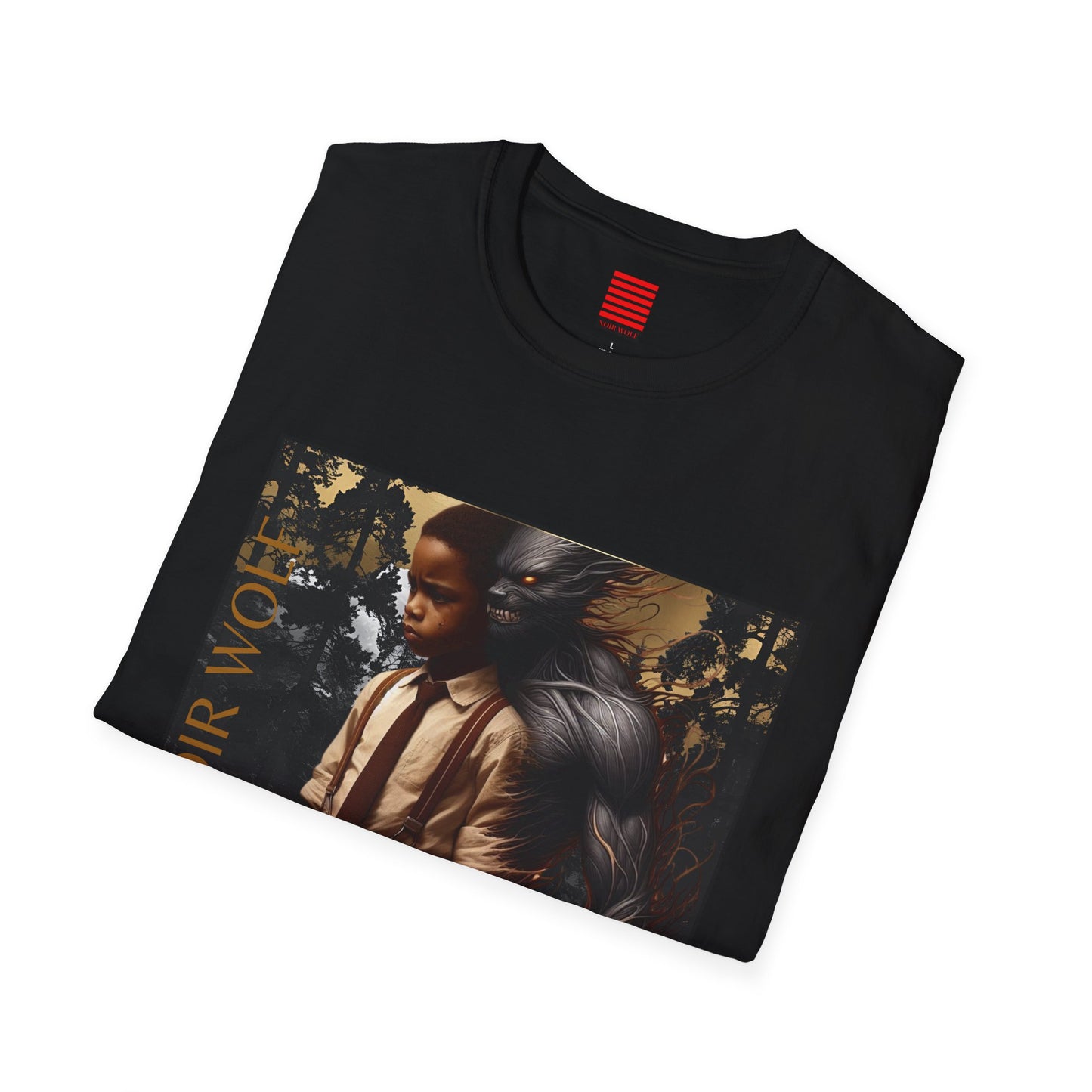 Noir Boy Unisex Softstyle T-Shirt | Artistic Graphic Tee, Casual Wear, Gift for Art Lovers, Statement T-Shirt