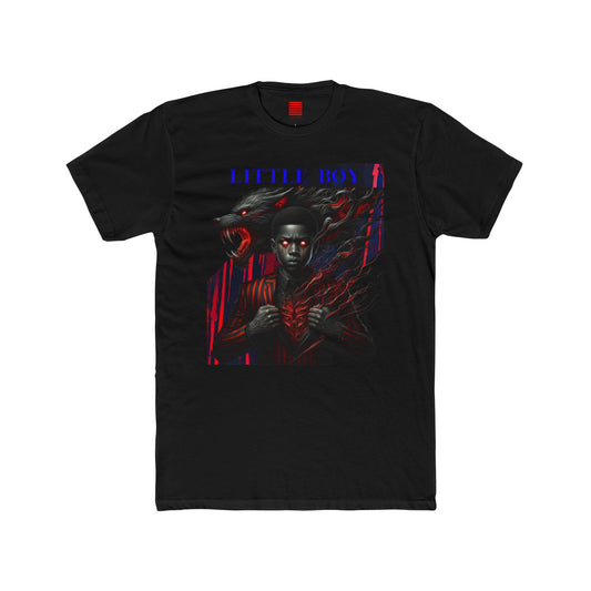 Unisex Crew Tee - "Little Boy" & "Noir Wolf" Graphic T-Shirt - Edgy Streetwear for Fans of Dark Art