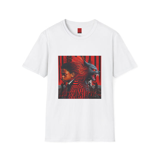 Unisex Softstyle T-Shirt - 'Noir Wolf' Graphic Tee for Bold Expressions