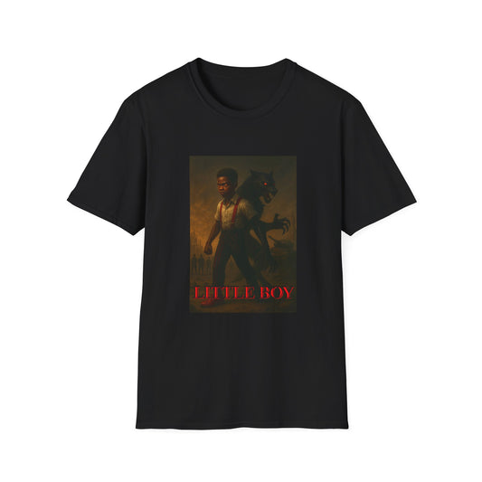 Unisex Softstyle T-Shirt - "Little Boy" Noir Wolf Artwork